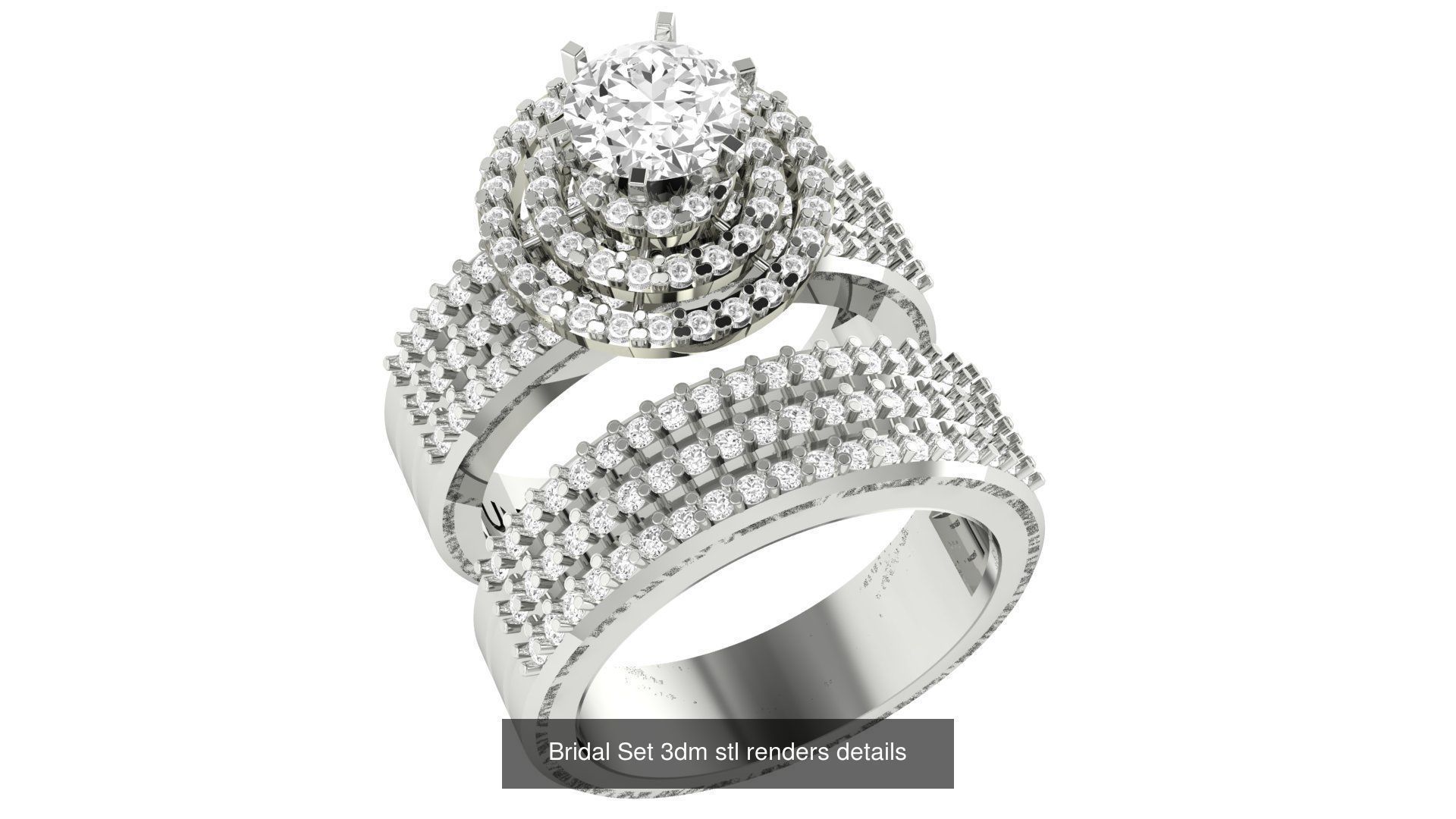 82 Bridal Set 3dm stl renders details 3D Model Collection_23