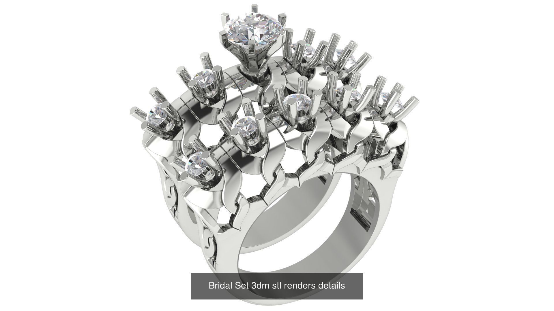 82 Bridal Set 3dm stl renders details 3D Model Collection_81