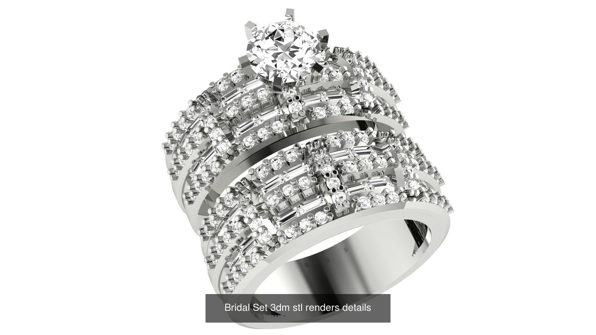 82 Bridal Set 3dm stl renders details 3D Model Collection_25