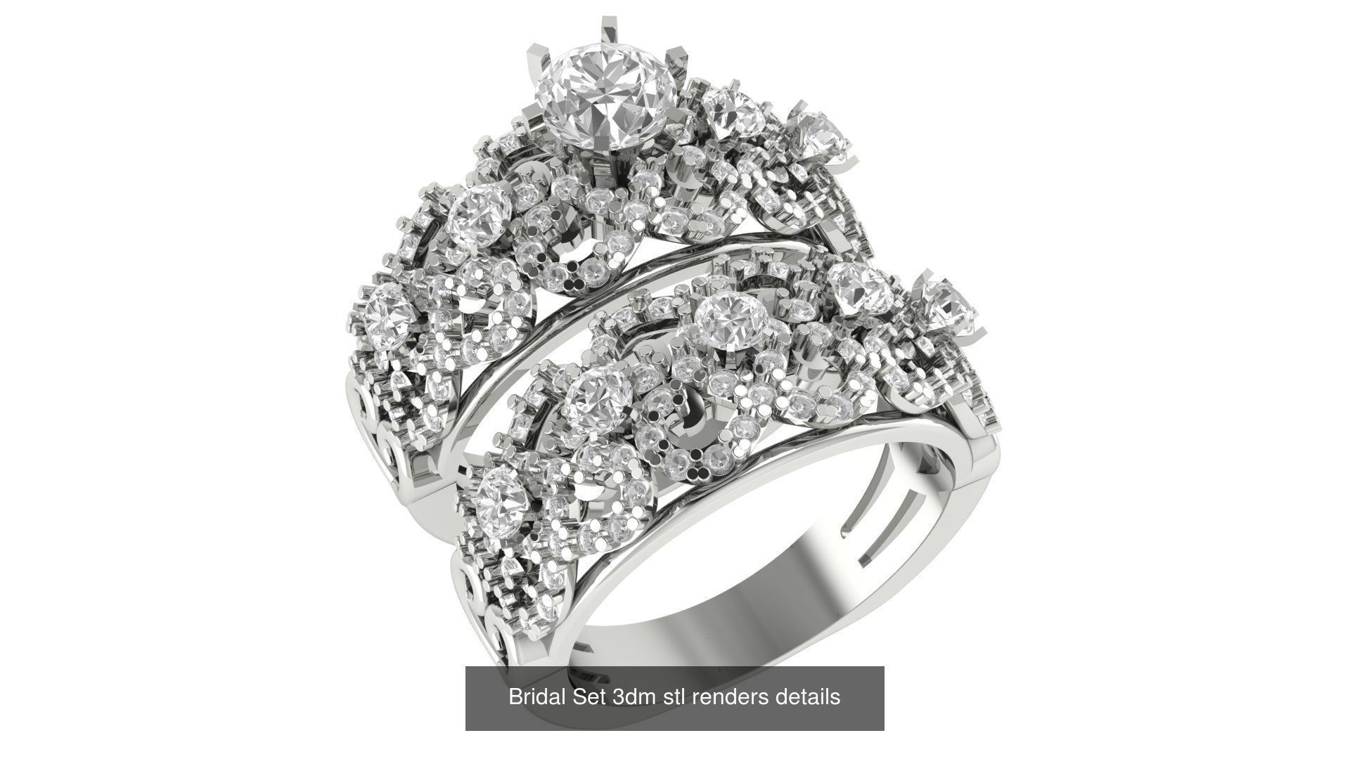 82 Bridal Set 3dm stl renders details 3D Model Collection_63