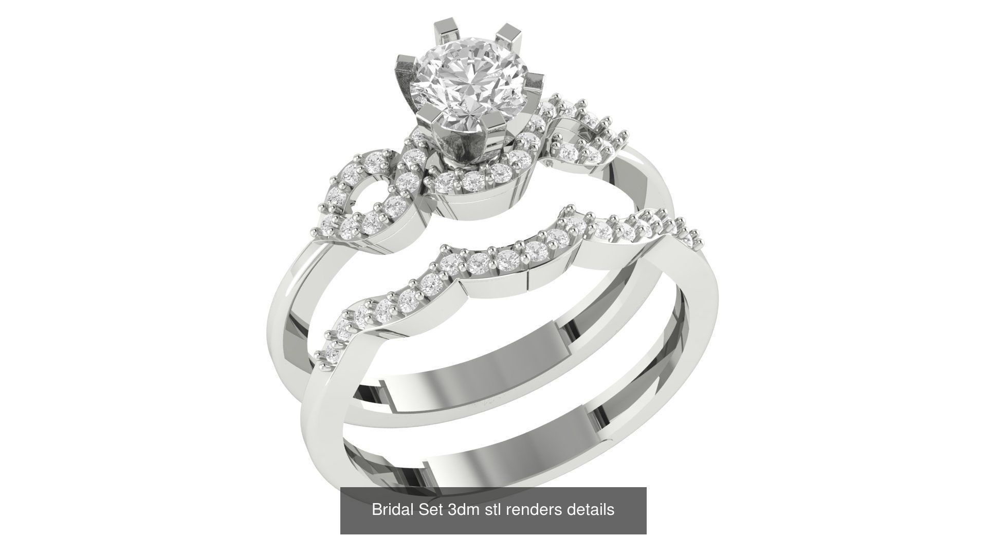 82 Bridal Set 3dm stl renders details 3D Model Collection_43