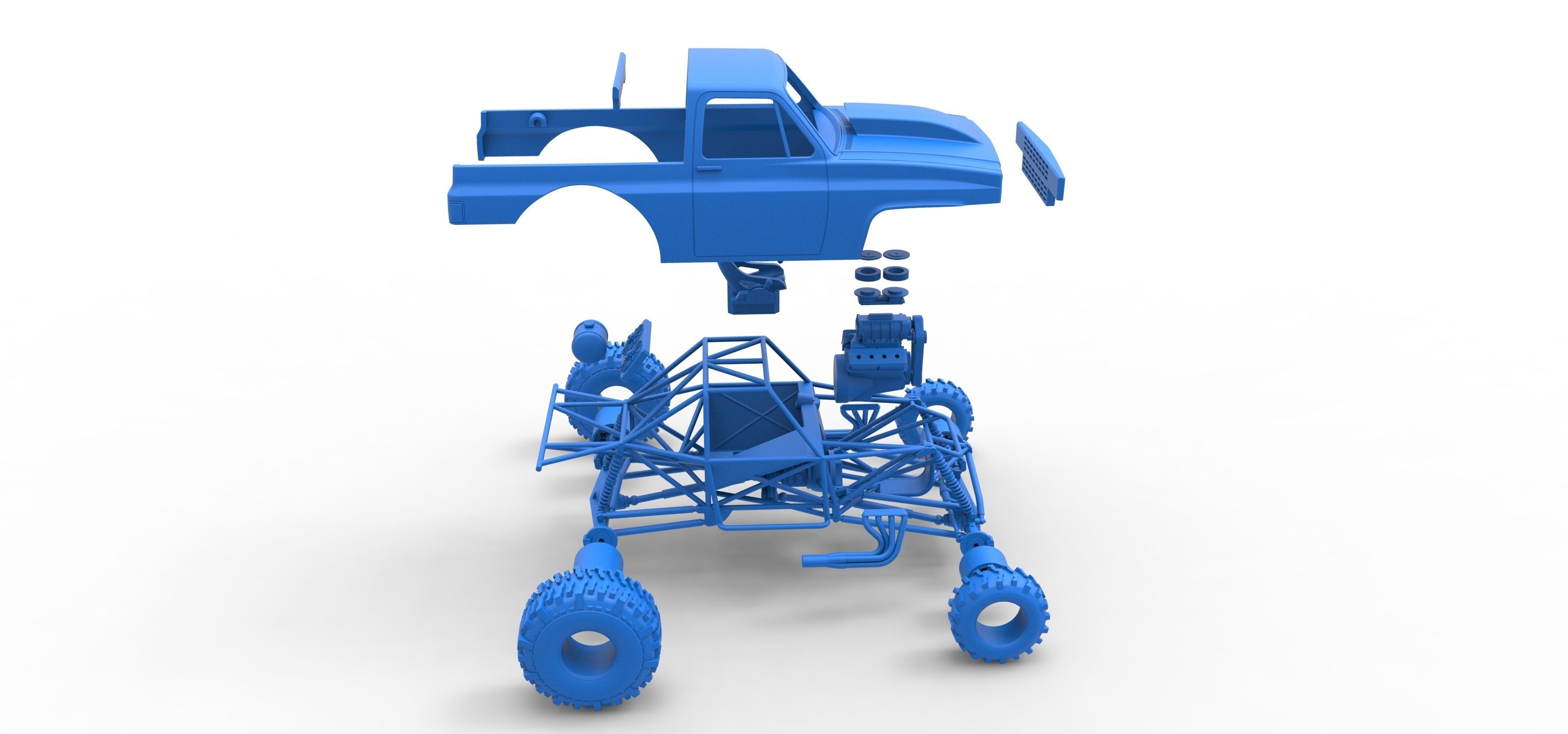 Mud dragster Version 3 Scale 1 to 25 3D print model_44