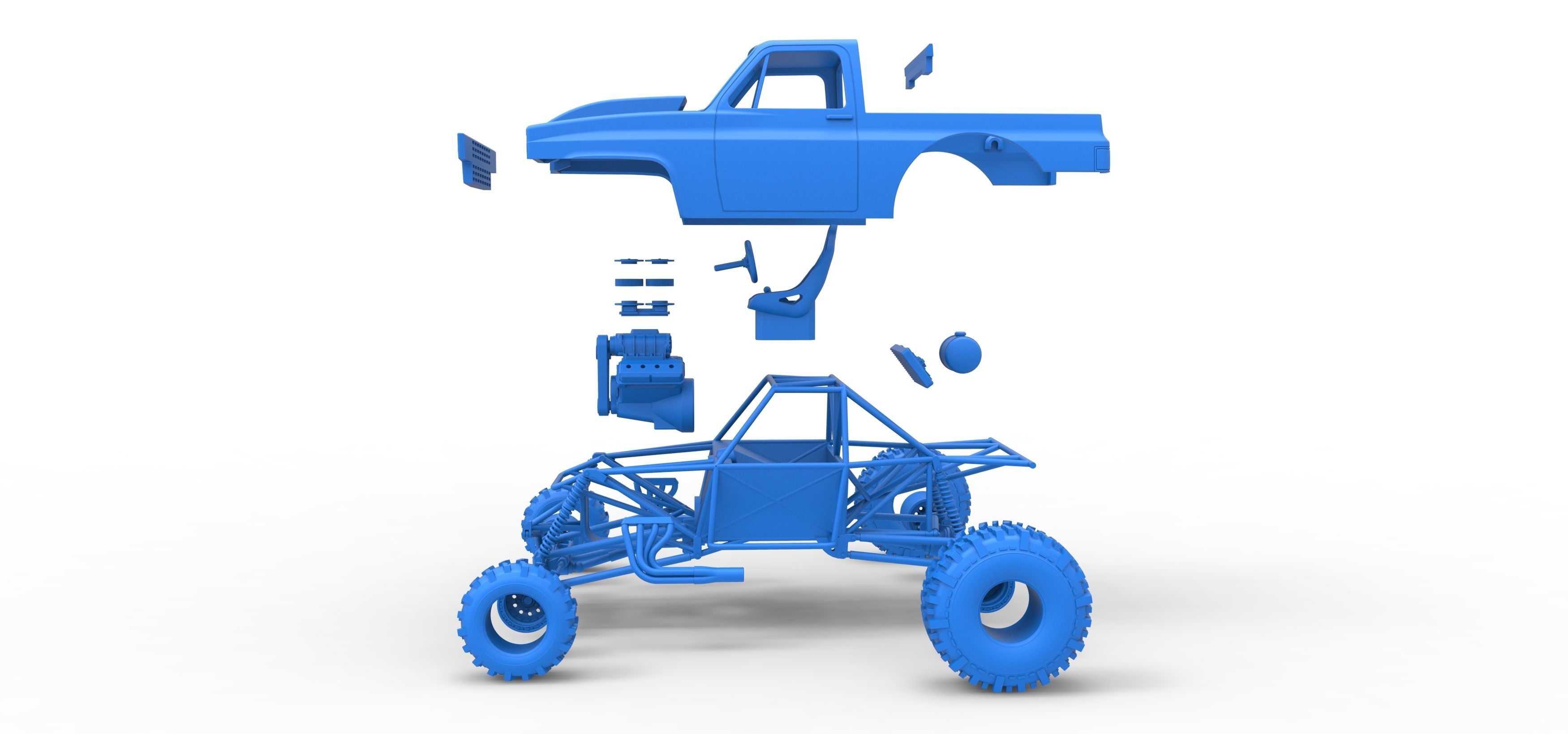 Mud dragster Version 3 Scale 1 to 25 3D print model_39