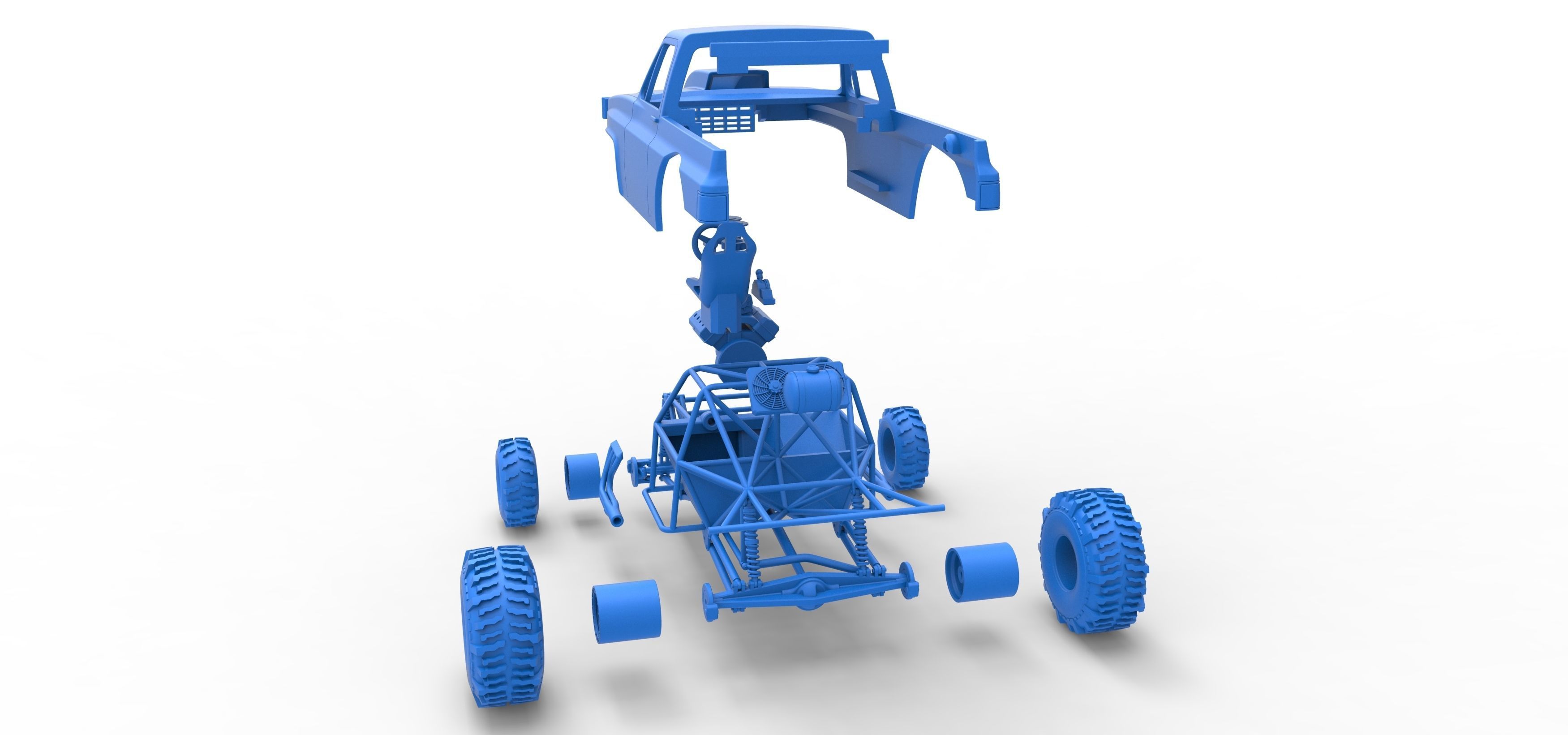 Mud dragster Version 3 Scale 1 to 25 3D print model_42