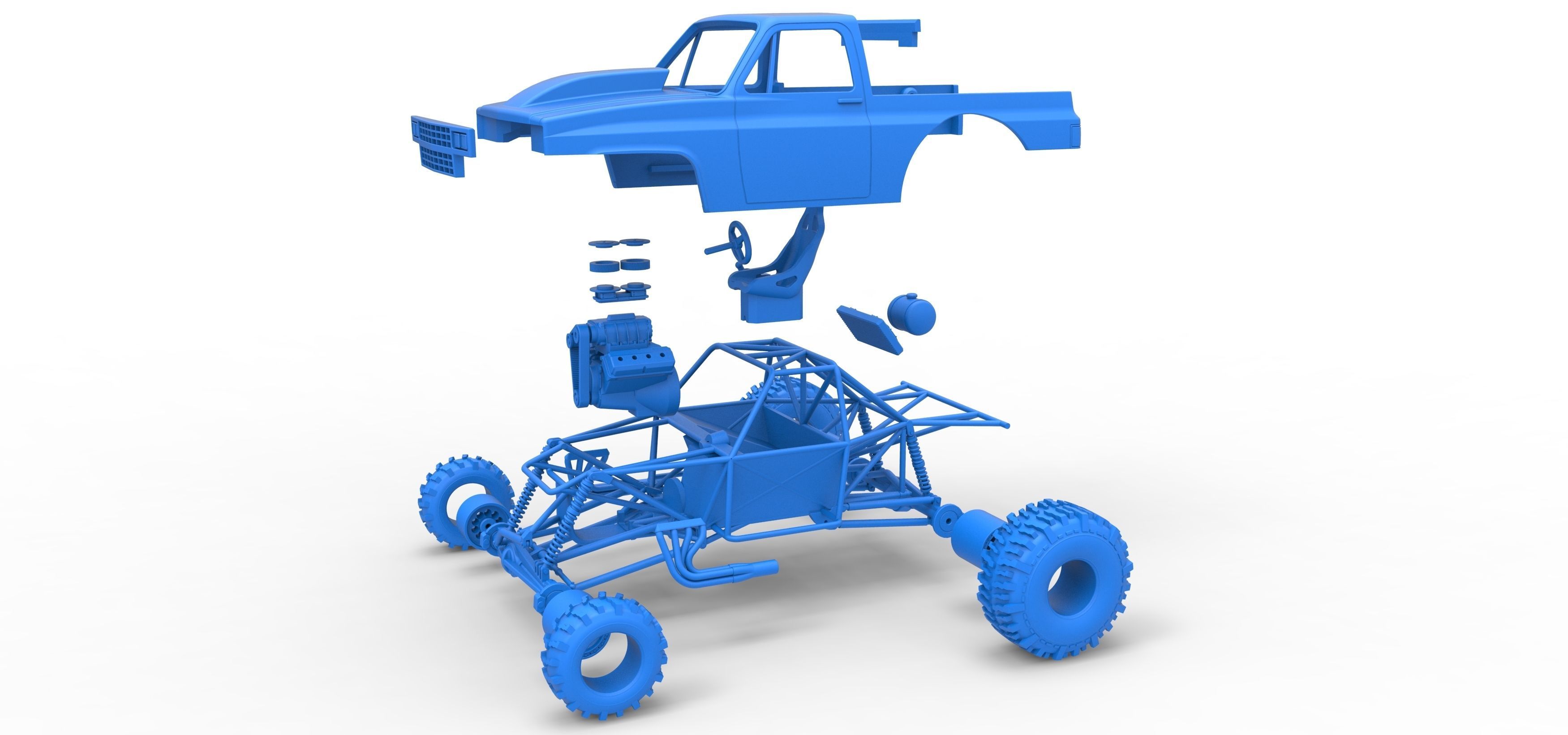 Mud dragster Version 3 Scale 1 to 25 3D print model_35