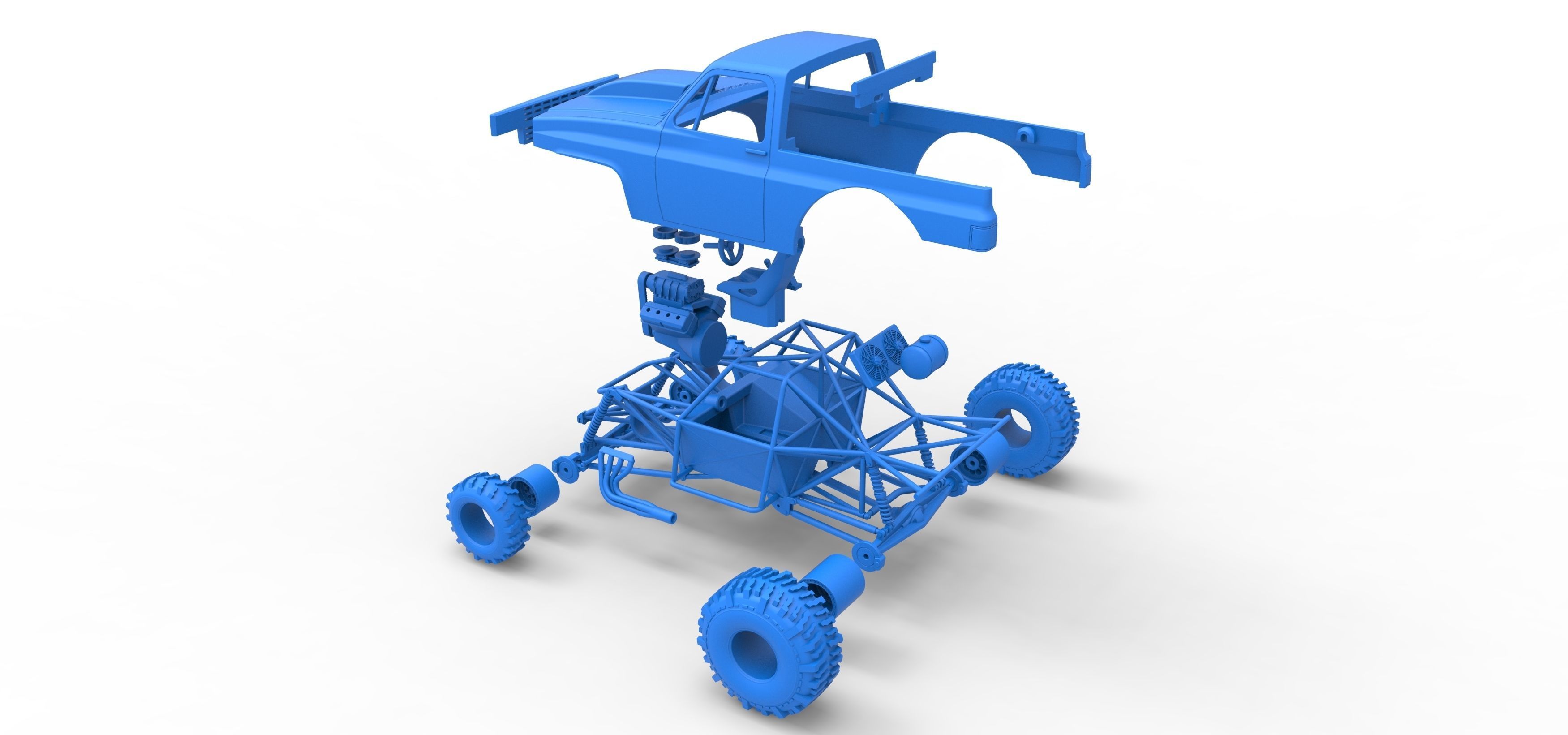 Mud dragster Version 3 Scale 1 to 25 3D print model_41