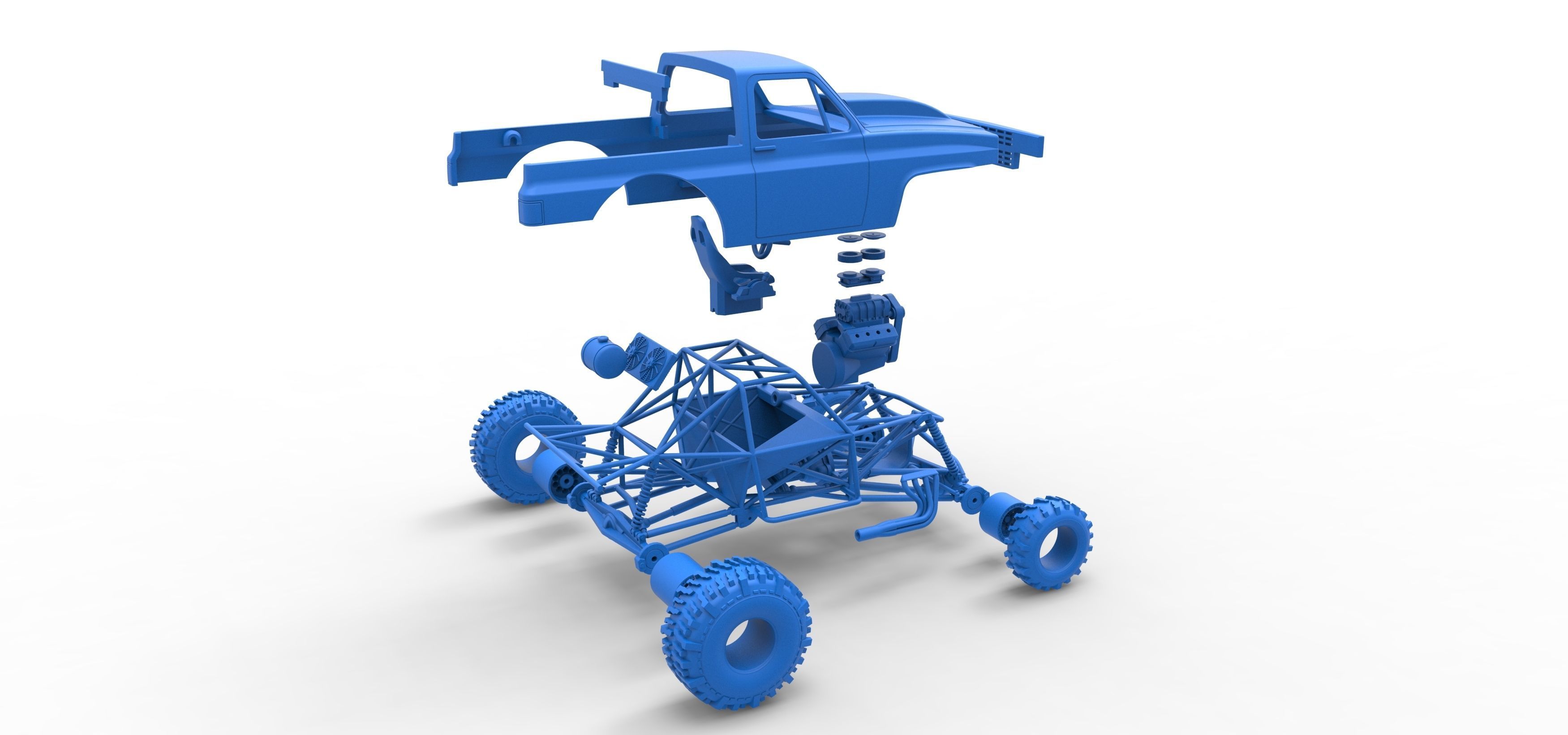 Mud dragster Version 3 Scale 1 to 25 3D print model_43