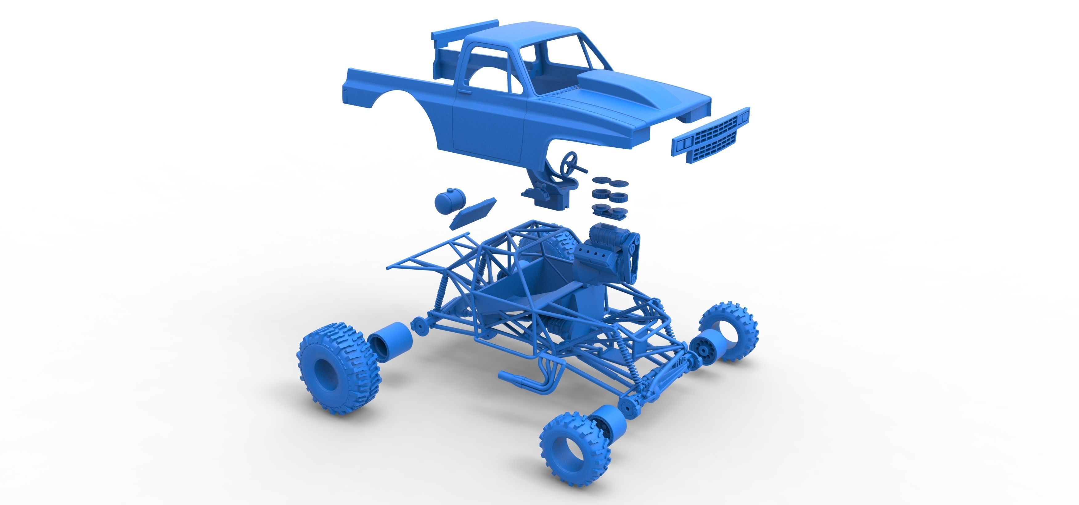 Mud dragster Version 3 Scale 1 to 25 3D print model_45
