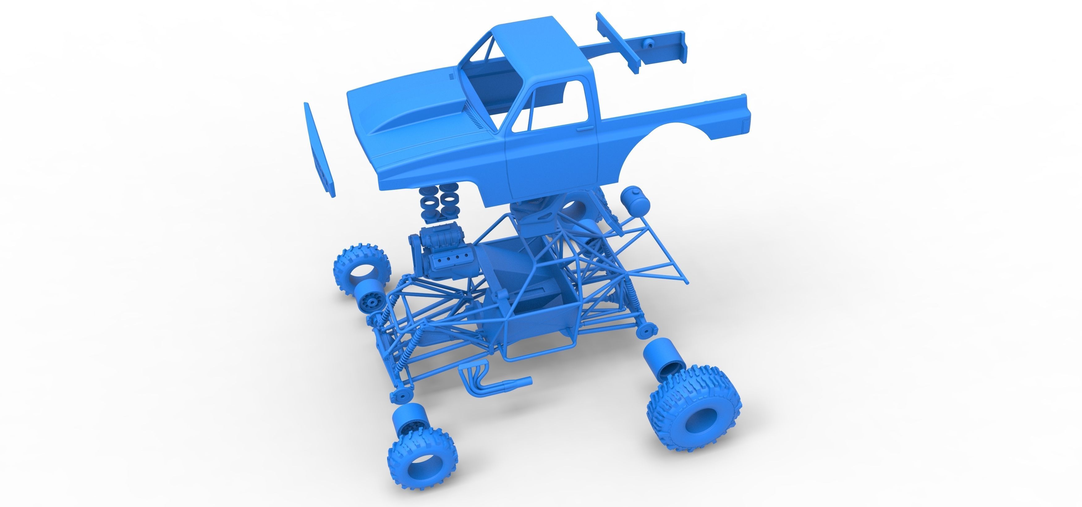 Mud dragster Version 3 Scale 1 to 25 3D print model_36