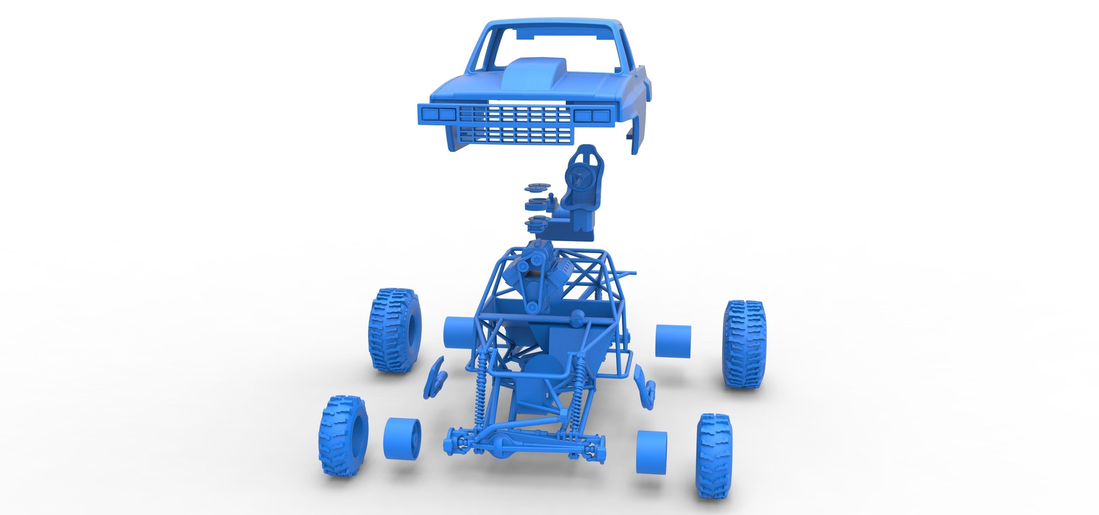 Mud dragster Version 3 Scale 1 to 25 3D print model_38
