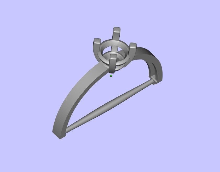 Womens Two piece solitaire ring 3D print model_2