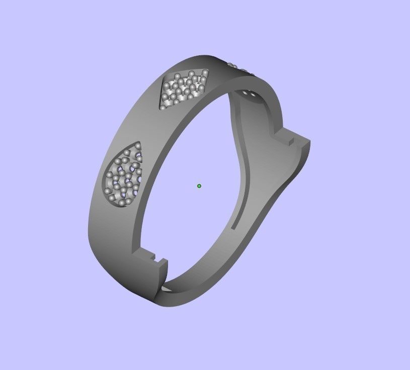 Womens Two piece solitaire ring 3D print model_3