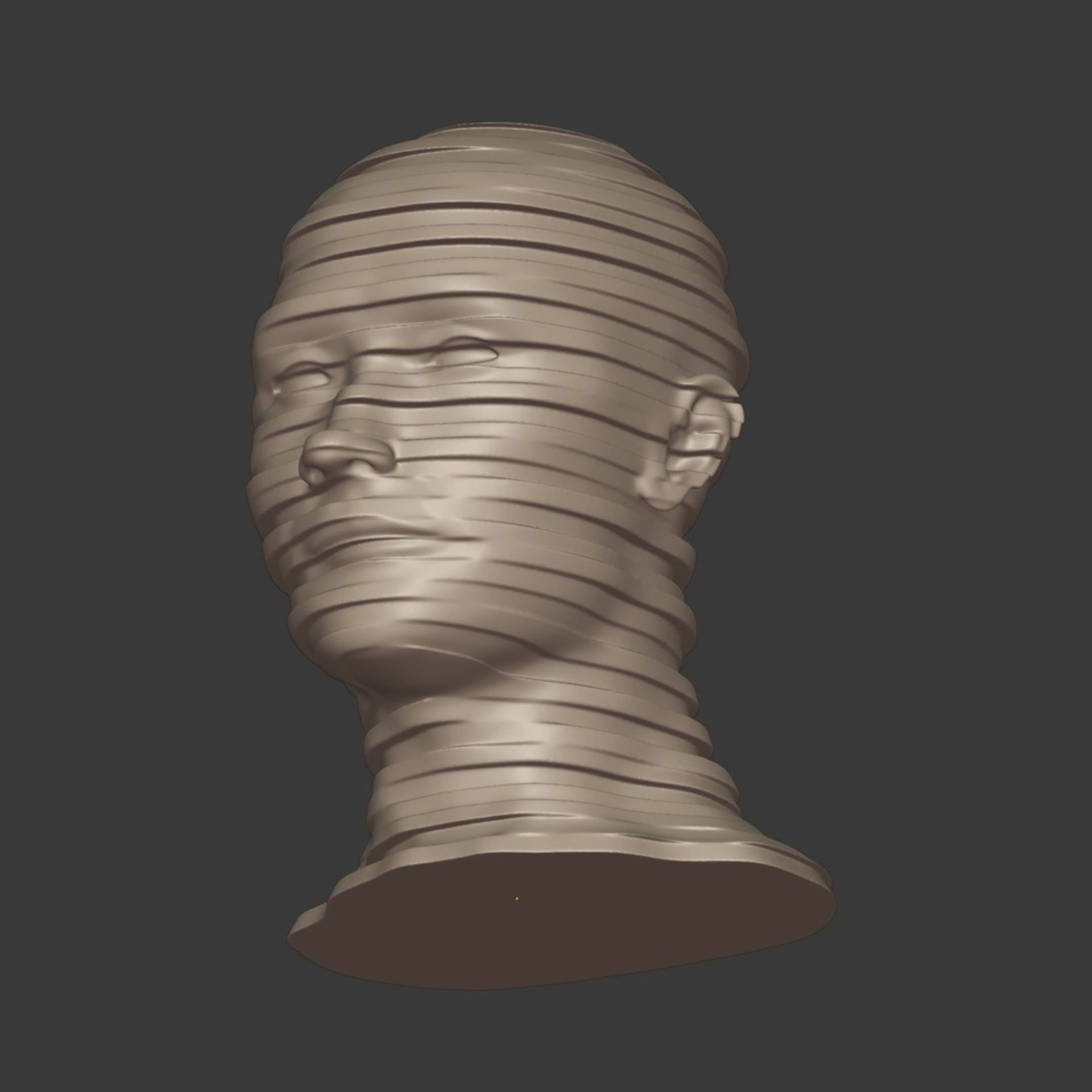Abstract Head - Bust -- Ready for 3D Printing 3D print model_8