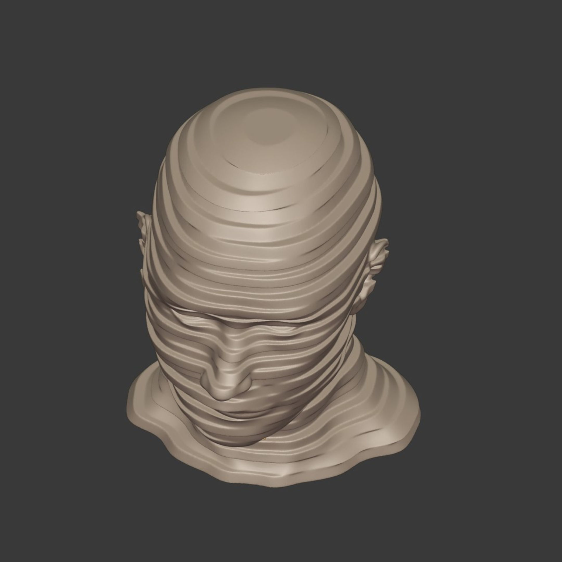 Abstract Head - Bust -- Ready for 3D Printing 3D print model_7