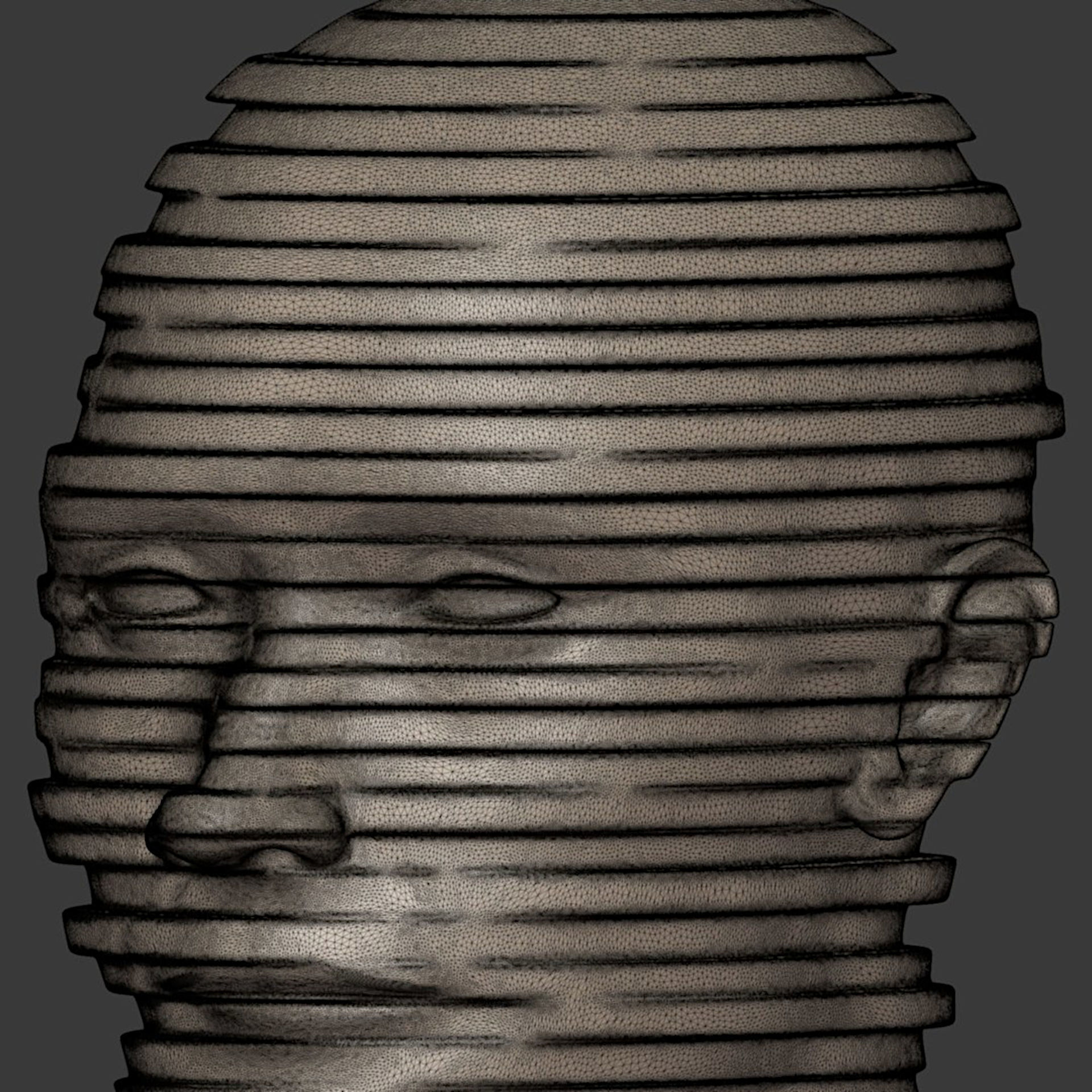 Abstract Head - Bust -- Ready for 3D Printing 3D print model_4