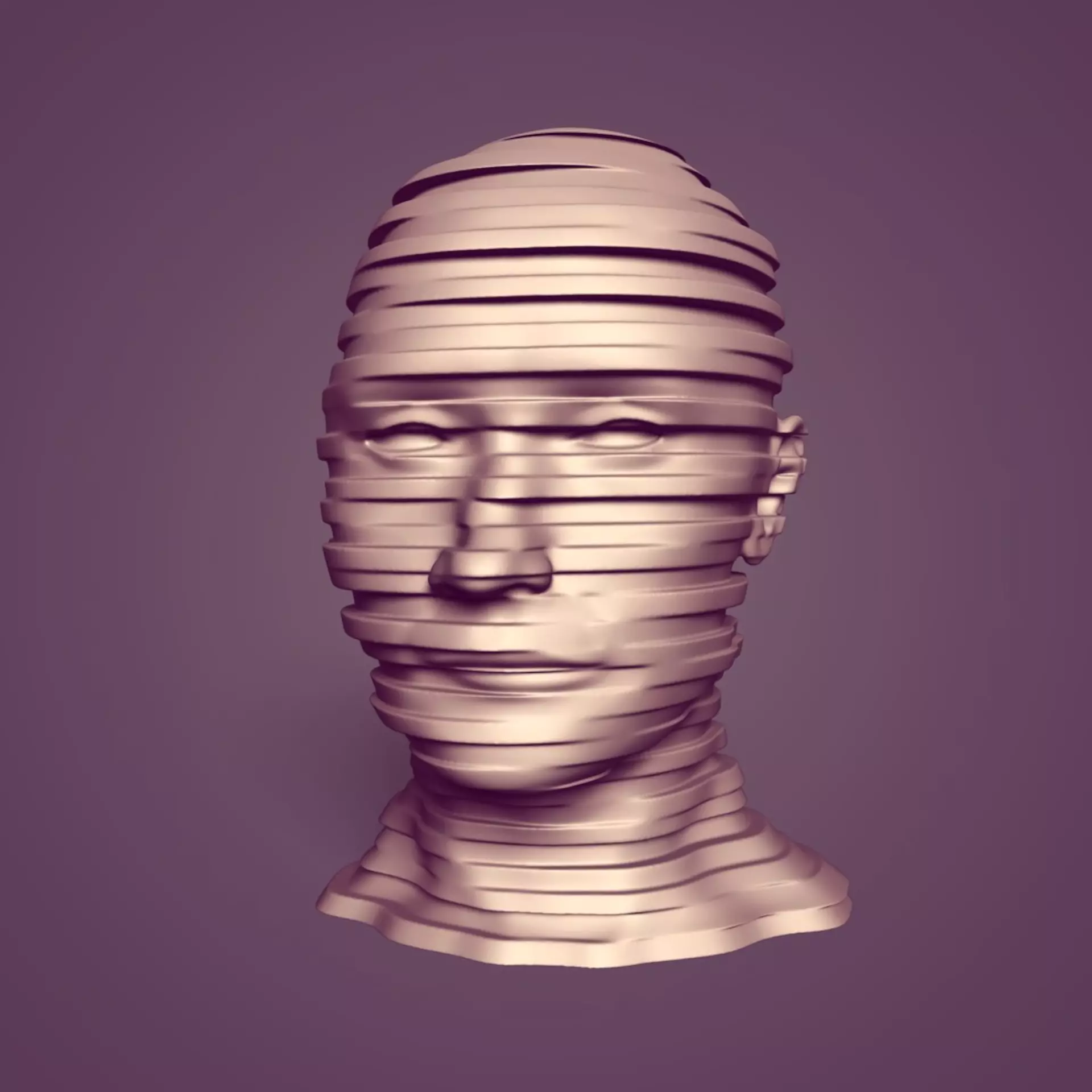 Abstract Head - Bust -- Ready for 3D Printing 3D print model_0