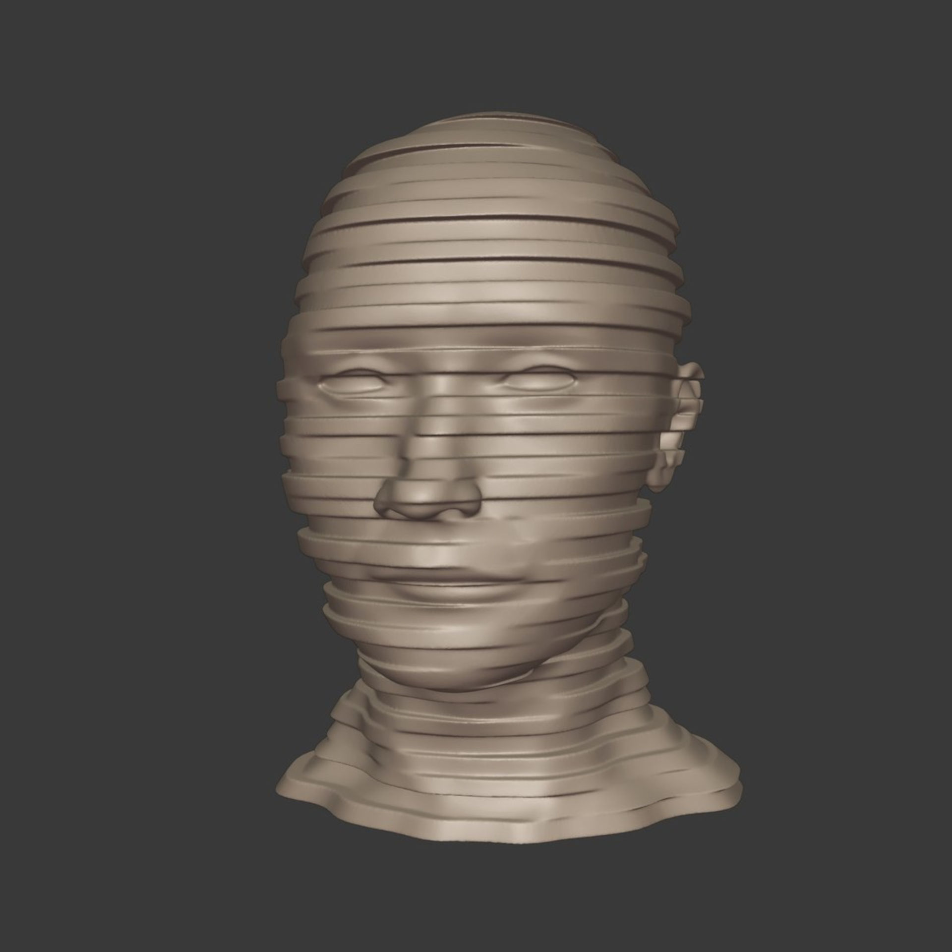 Abstract Head - Bust -- Ready for 3D Printing 3D print model_1