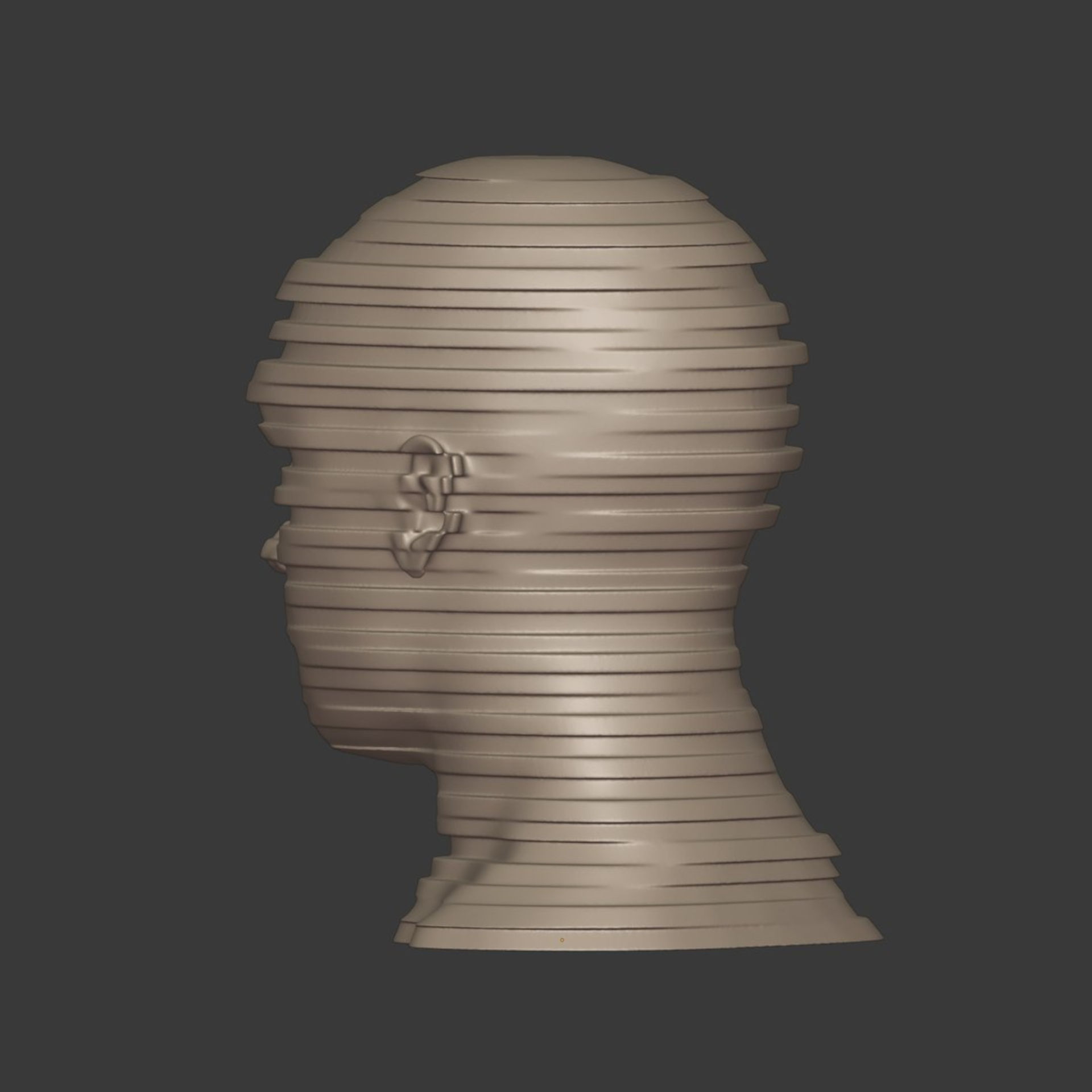 Abstract Head - Bust -- Ready for 3D Printing 3D print model_12