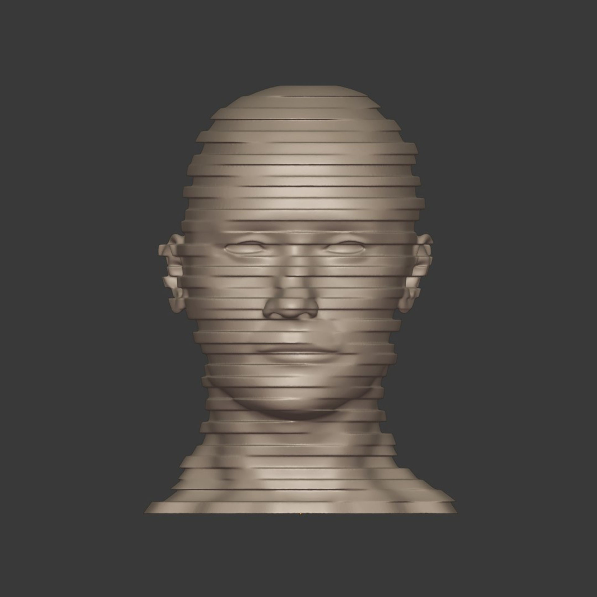 Abstract Head - Bust -- Ready for 3D Printing 3D print model_10