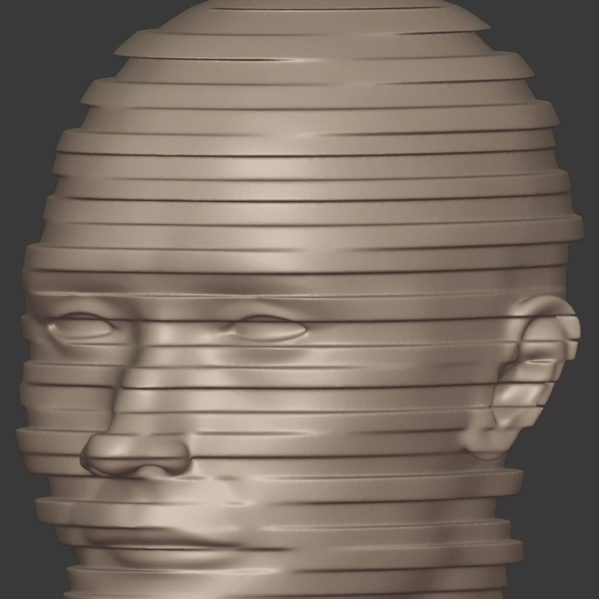 Abstract Head - Bust -- Ready for 3D Printing 3D print model_3