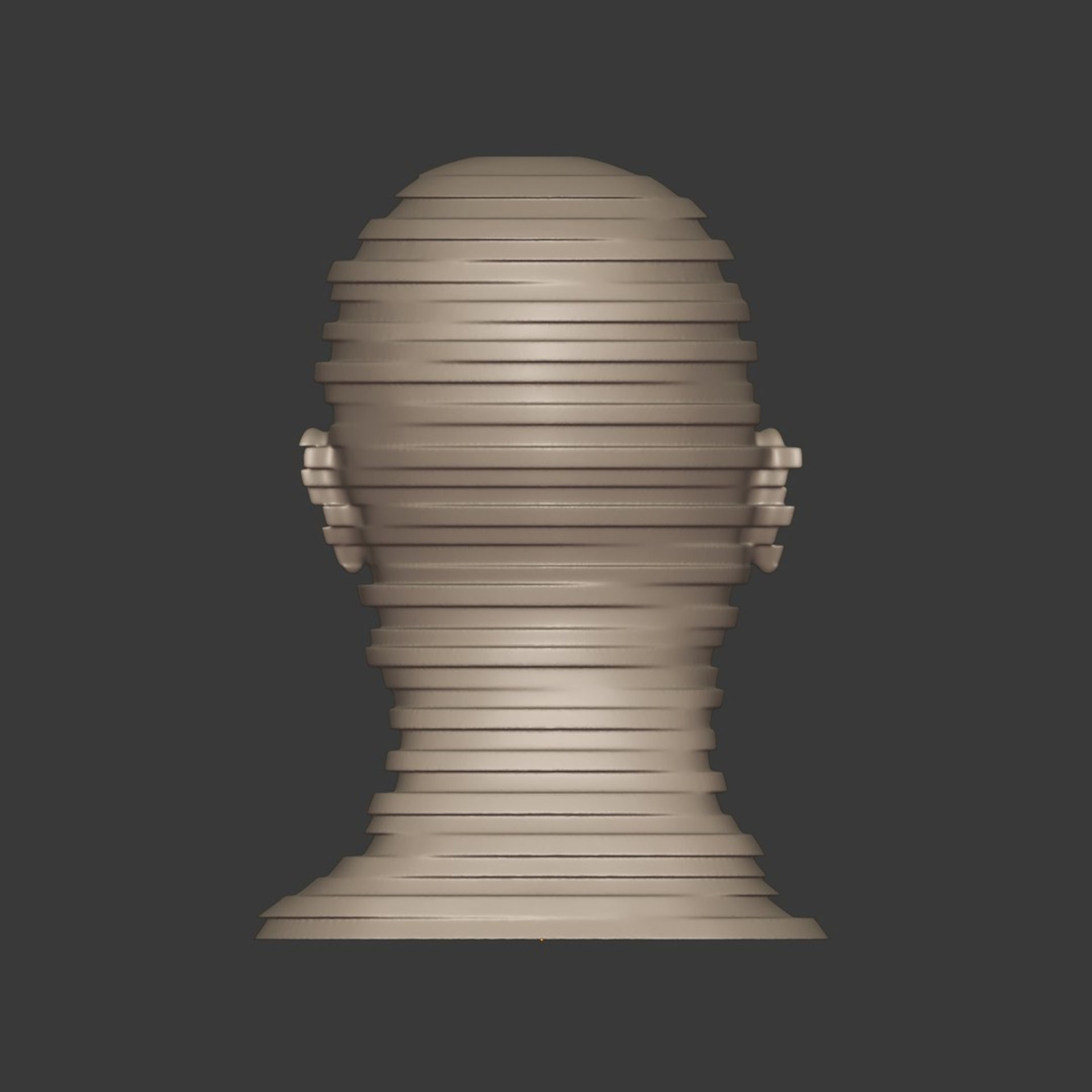 Abstract Head - Bust -- Ready for 3D Printing 3D print model_11