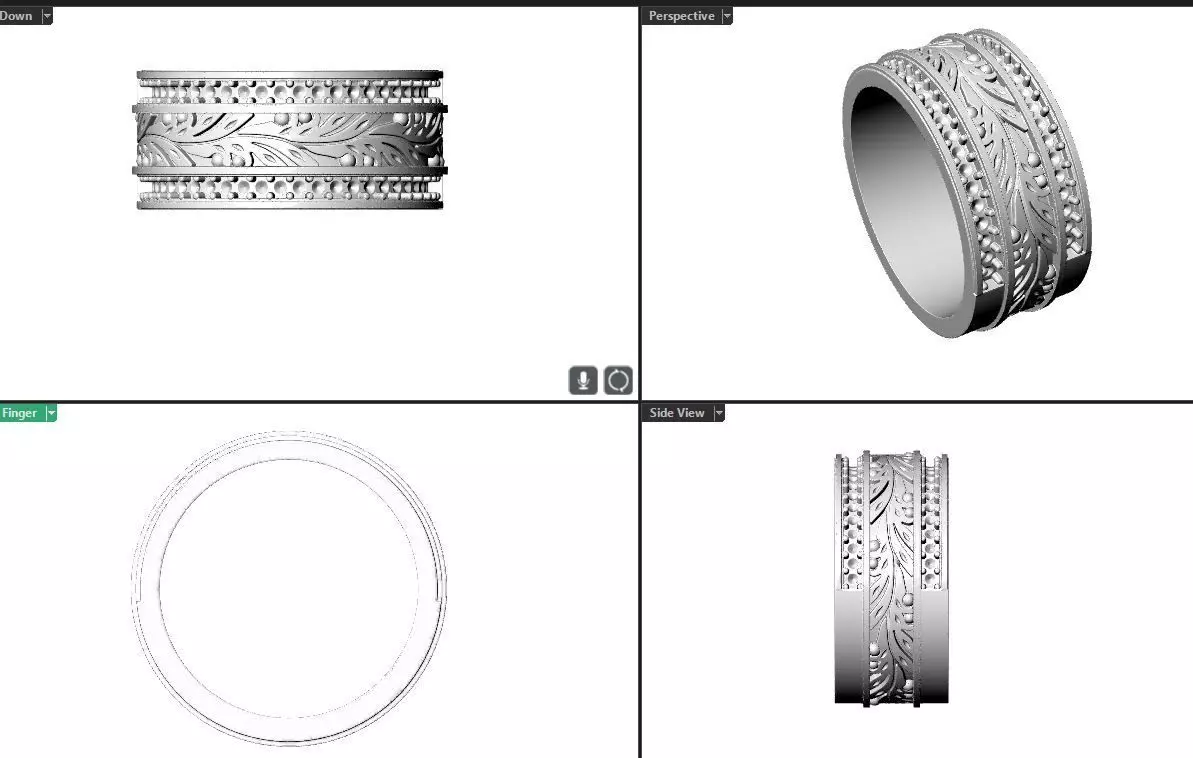 leafy band 3D print model_0