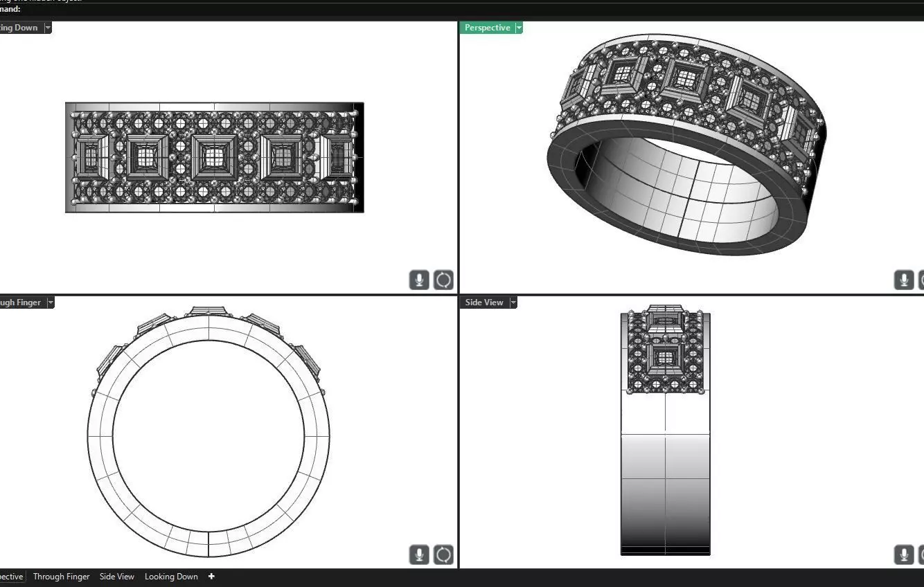 ladies princess and rounds band 3D print model_0