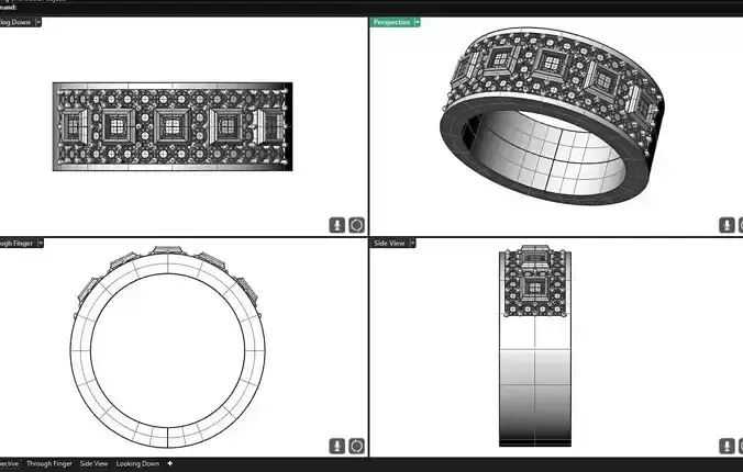 ladies princess and rounds band 3D print model