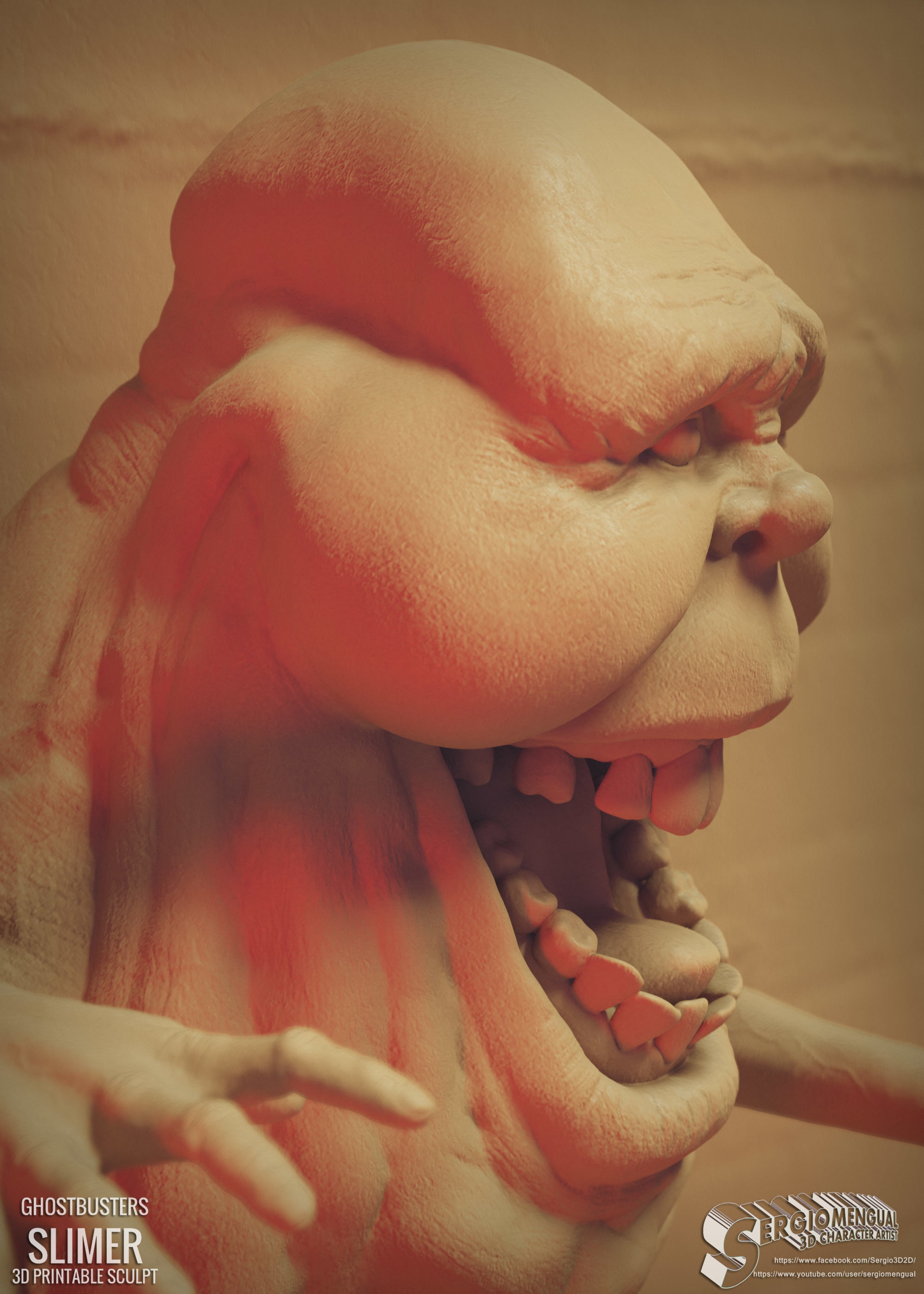 Ghostbusters Slimer 3D Printable Diorama 3D print model_15