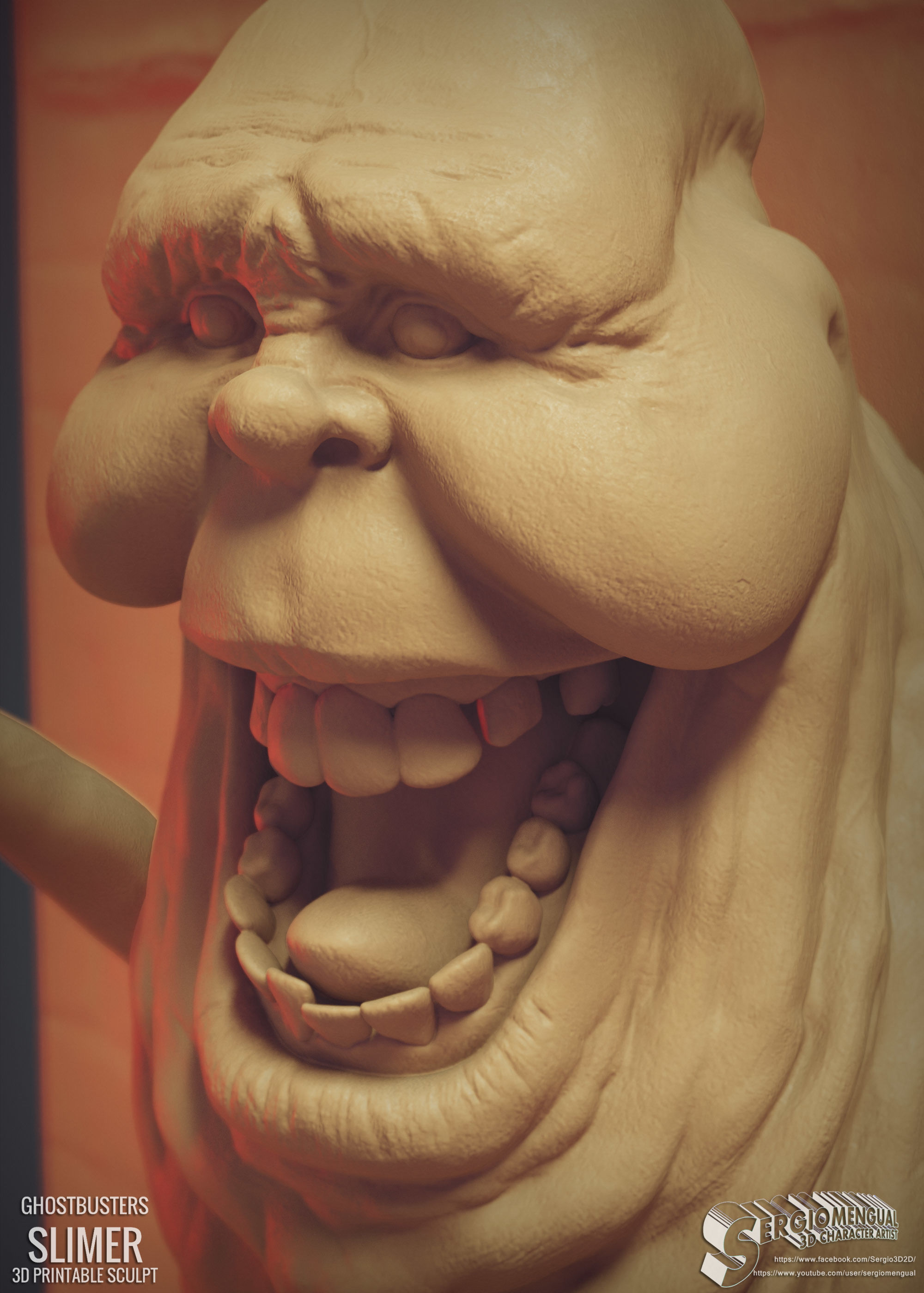 Ghostbusters Slimer 3D Printable Diorama 3D print model_14