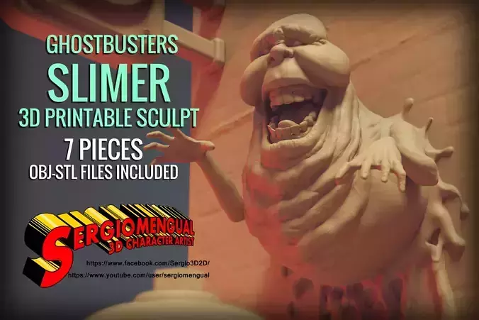 Ghostbusters Slimer 3D Printable Diorama 3D print model