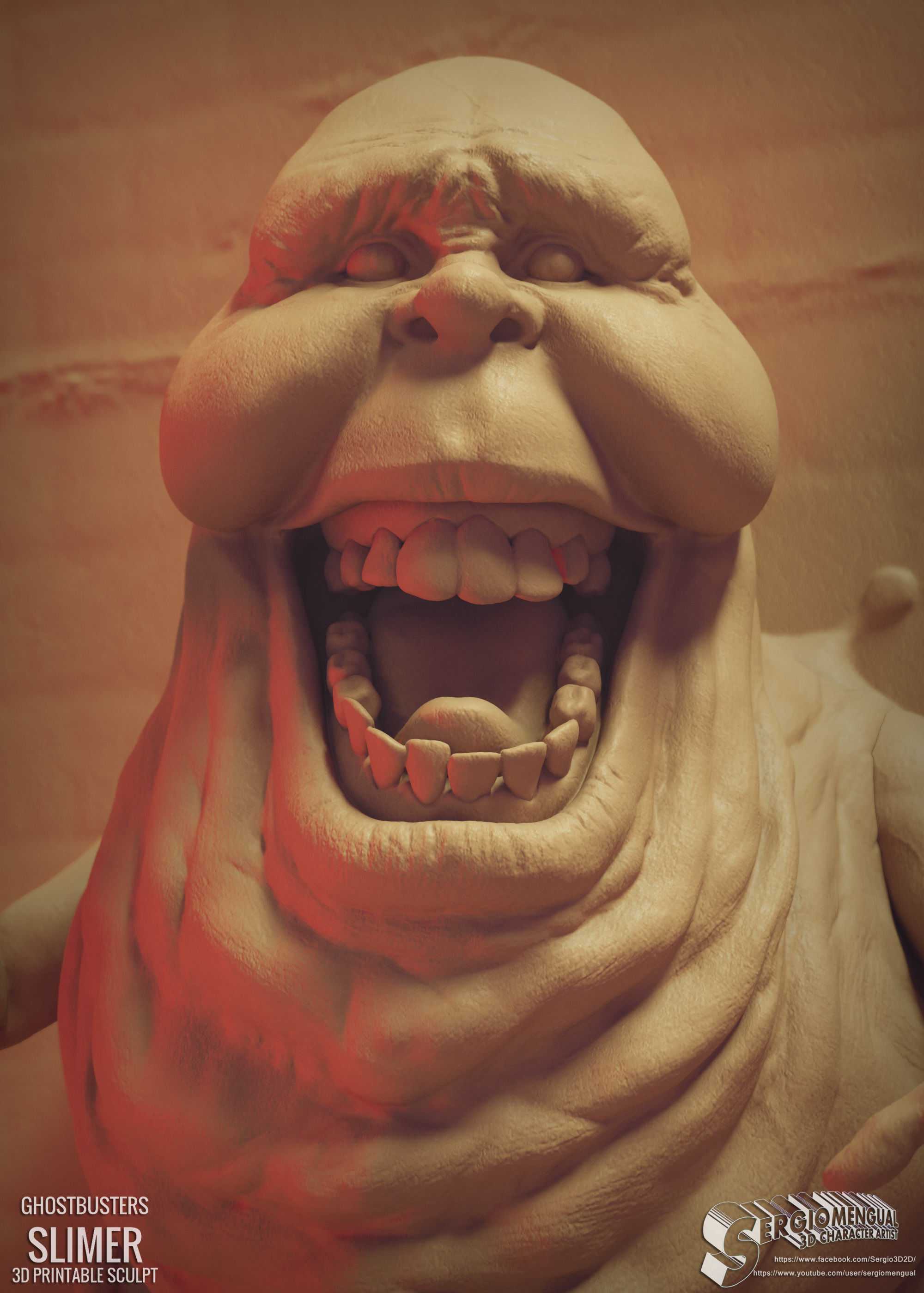 Ghostbusters Slimer 3D Printable Diorama 3D print model_13