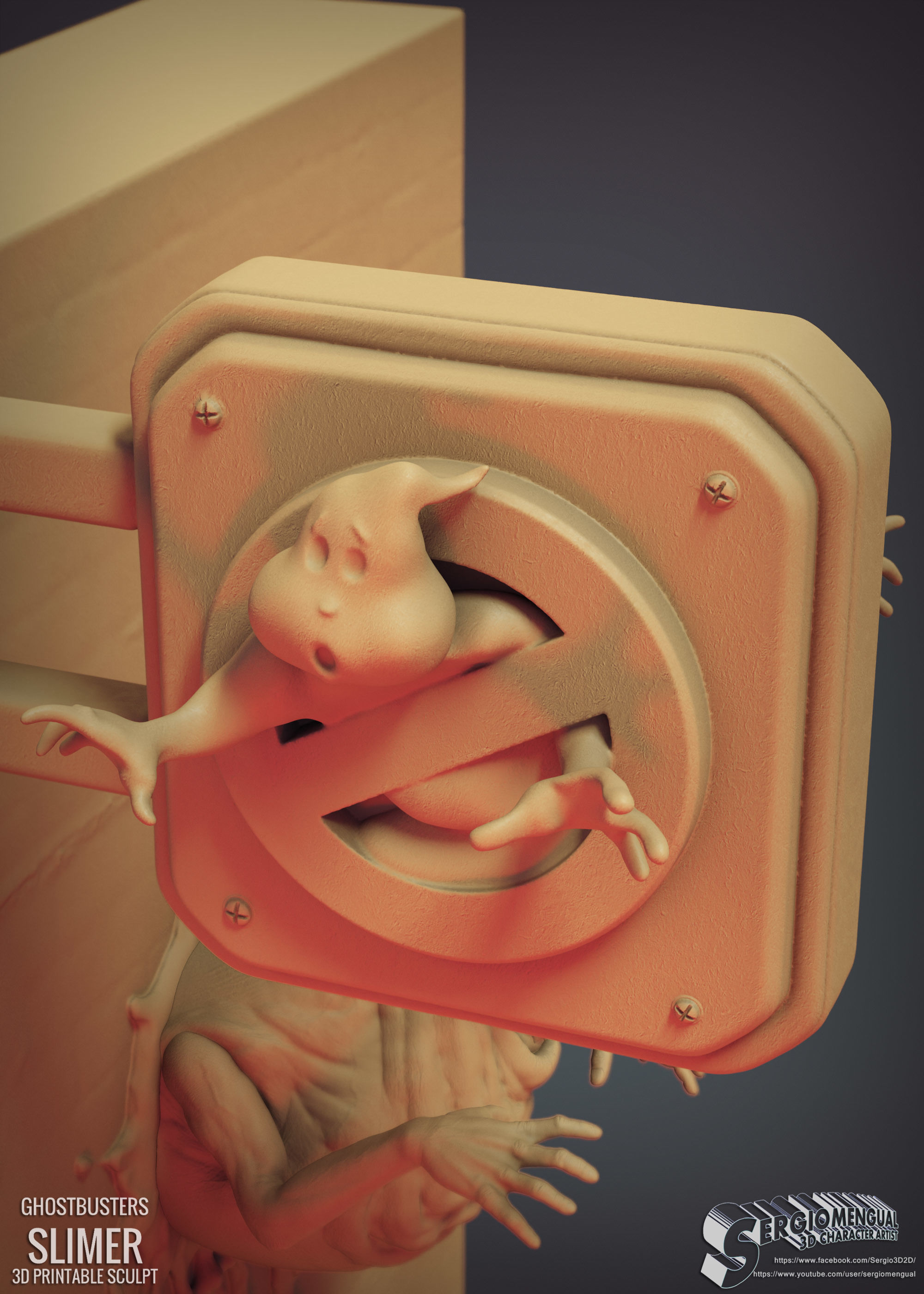 Ghostbusters Slimer 3D Printable Diorama 3D print model_18