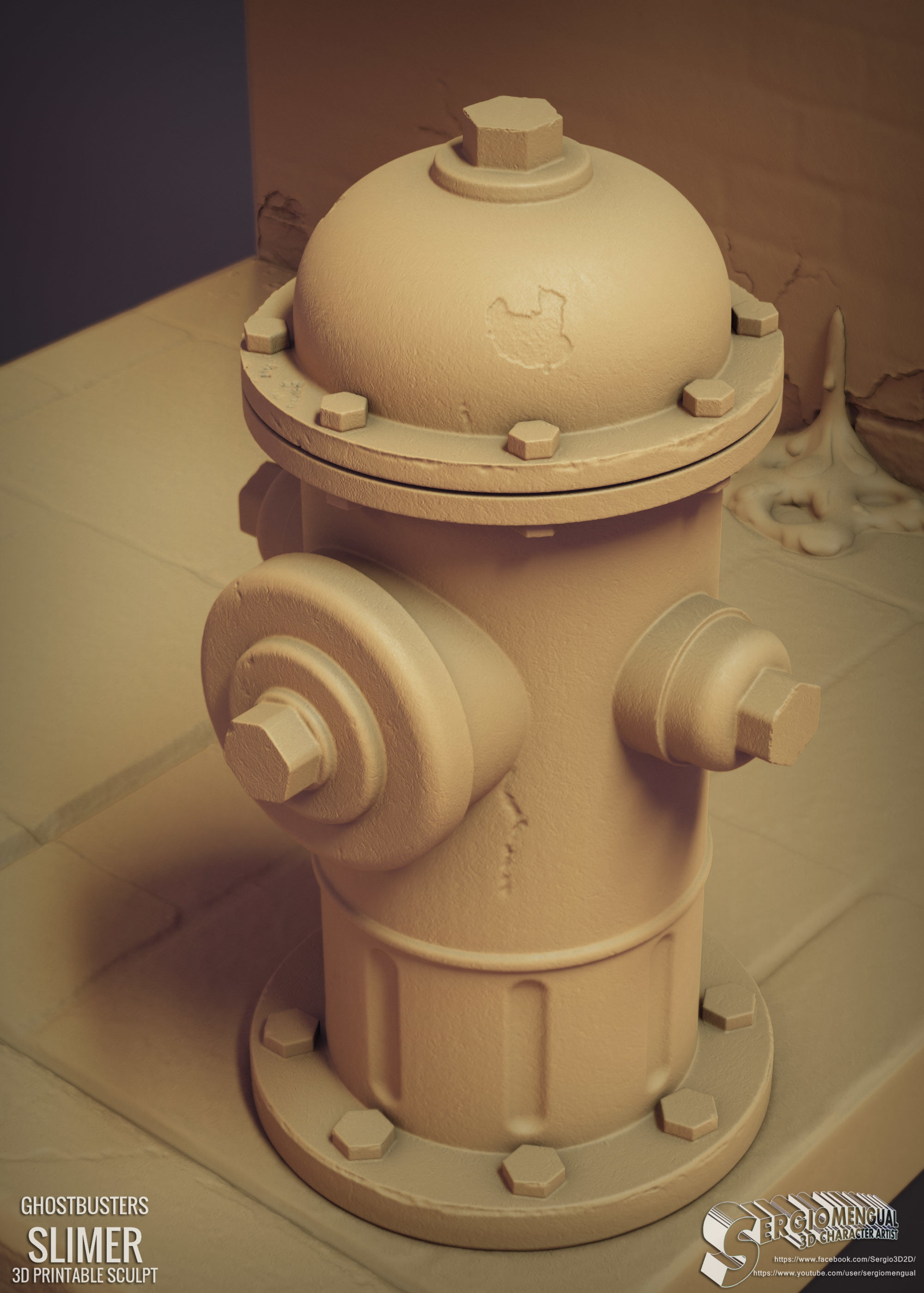 Ghostbusters Slimer 3D Printable Diorama 3D print model_7