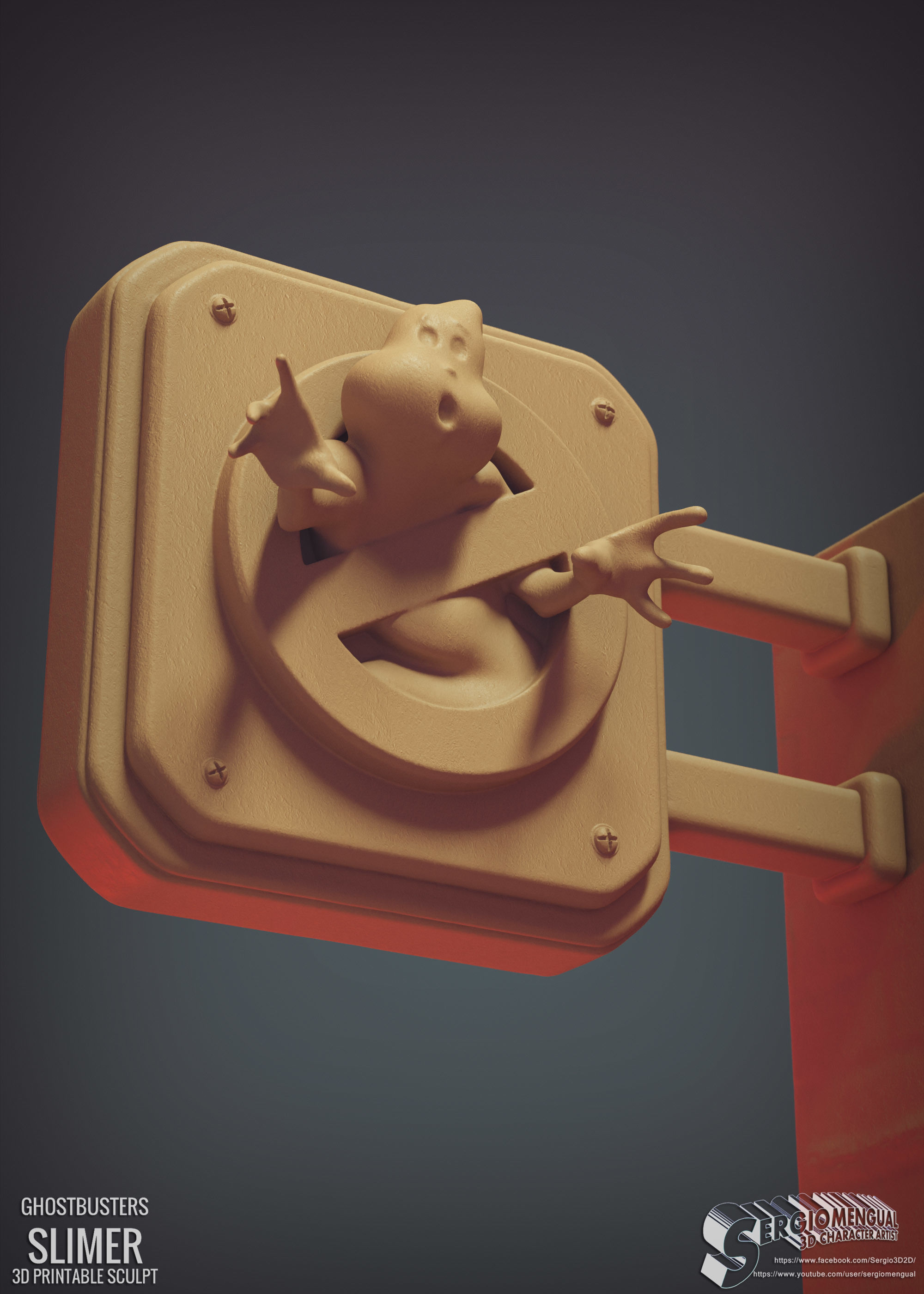 Ghostbusters Slimer 3D Printable Diorama 3D print model_19