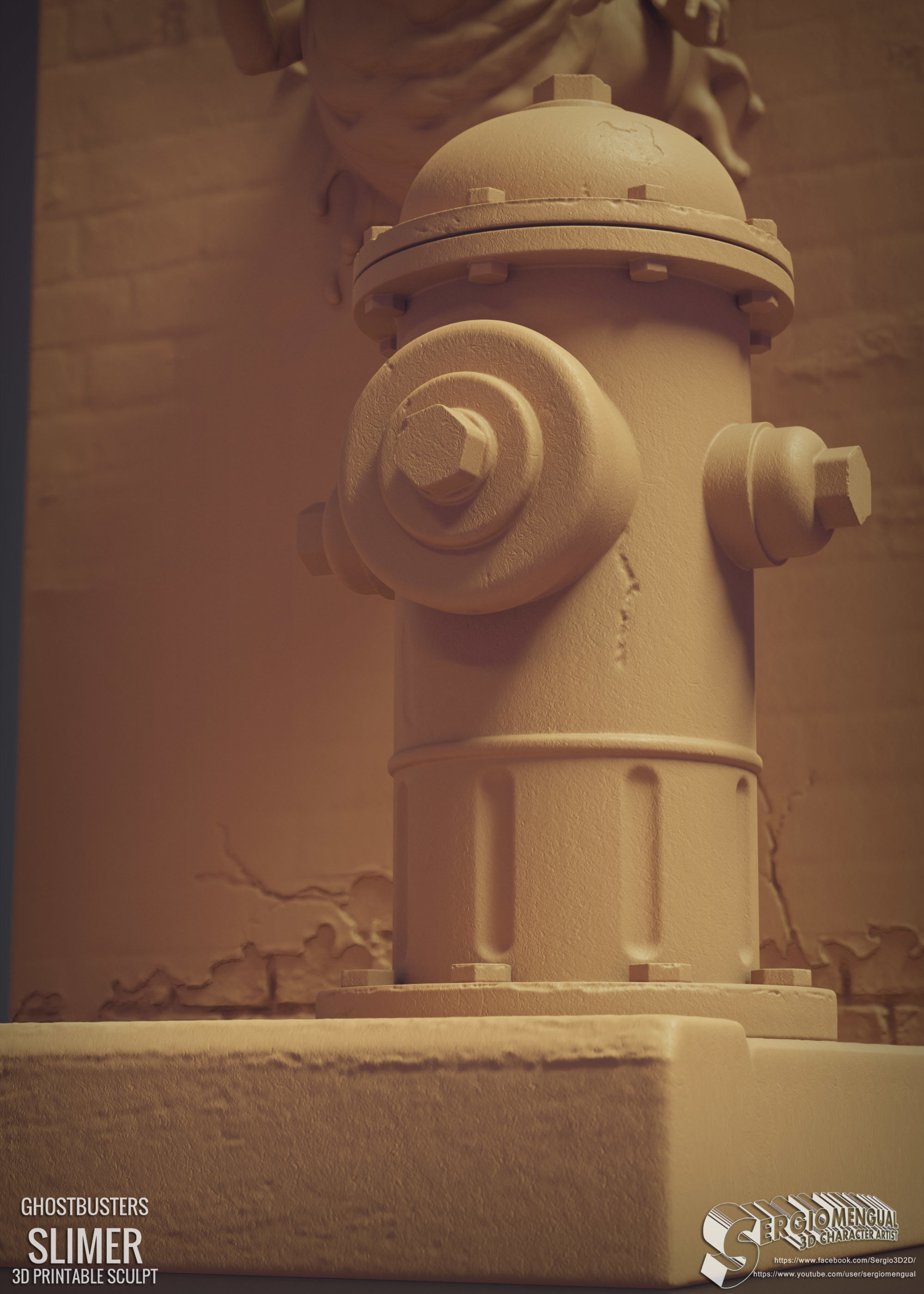 Ghostbusters Slimer 3D Printable Diorama 3D print model_9