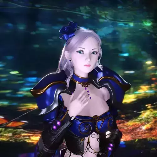 Anime Girl Character - Rigged for Animation - High Poly