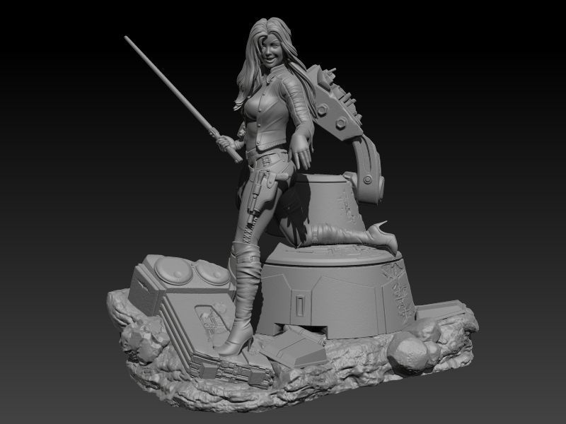Mara jade Pin-up slashed AT-AT leg 3D model 3D printable | CGTrader