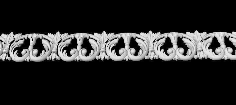 Central decor ornament for furniture 3D model_5