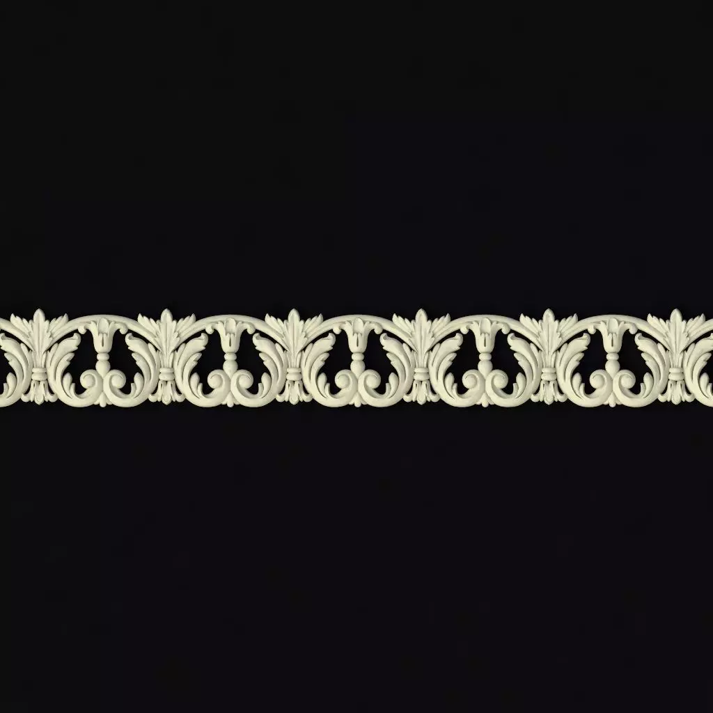 Central decor ornament for furniture 3D model_0