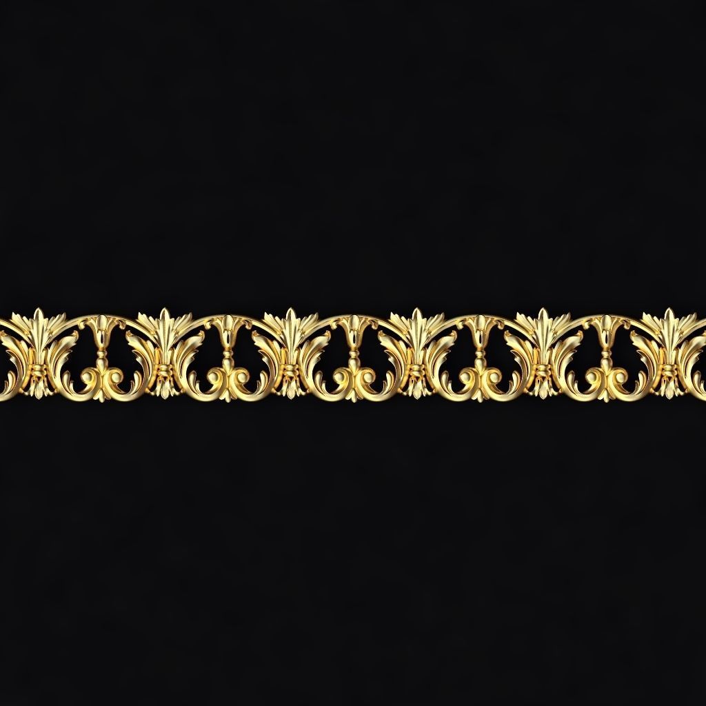 Central decor ornament for furniture 3D model_1