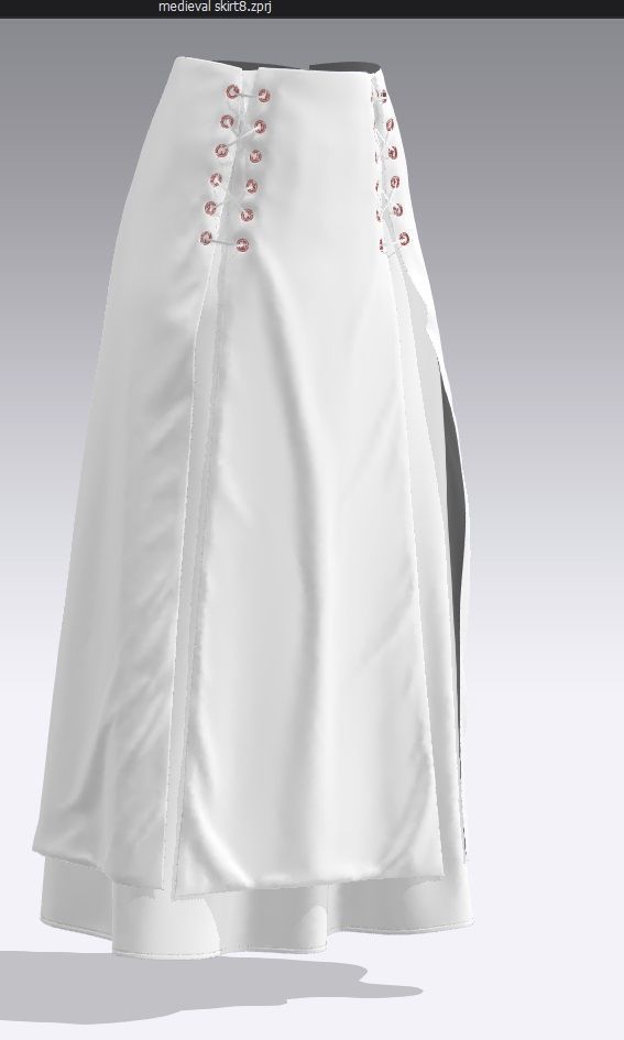 12 medieval skirt and saloon girl skirt 3D model_5