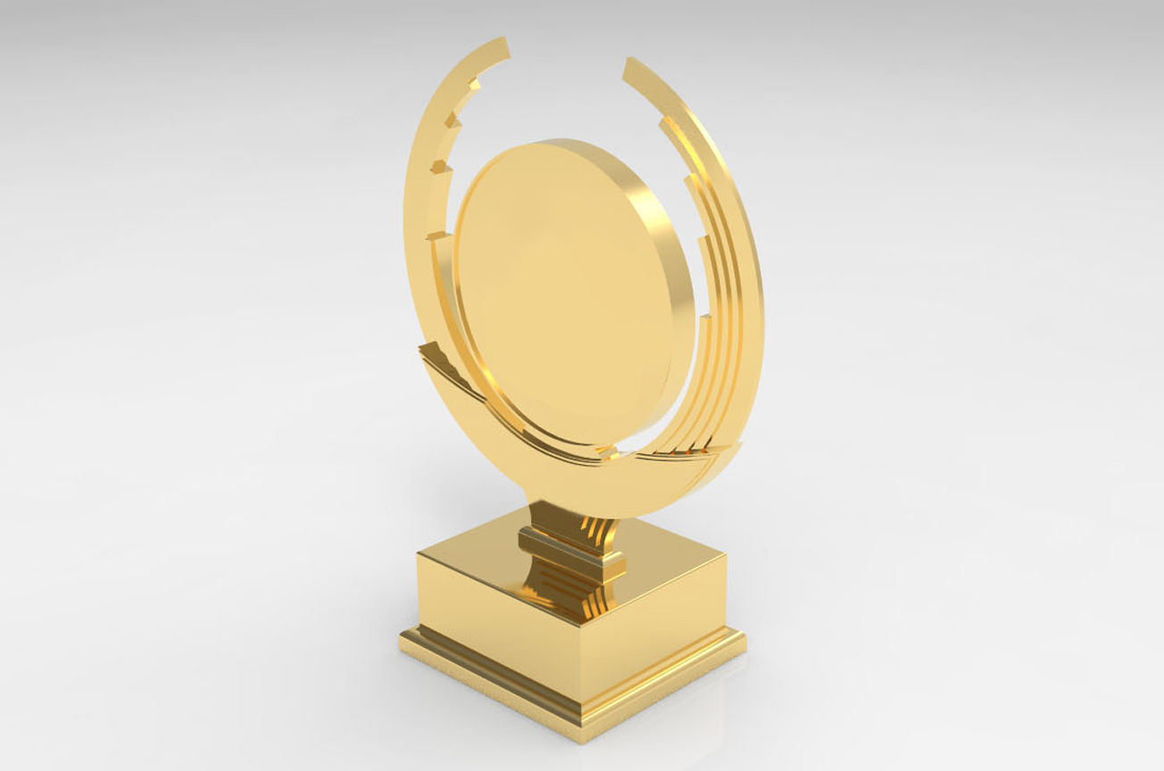 Trophy Gold Cup Award 3D print model_2
