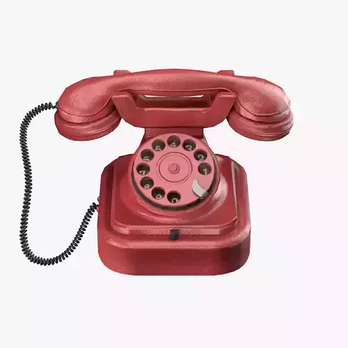 W28 Rotary Phone Low-poly 3D model