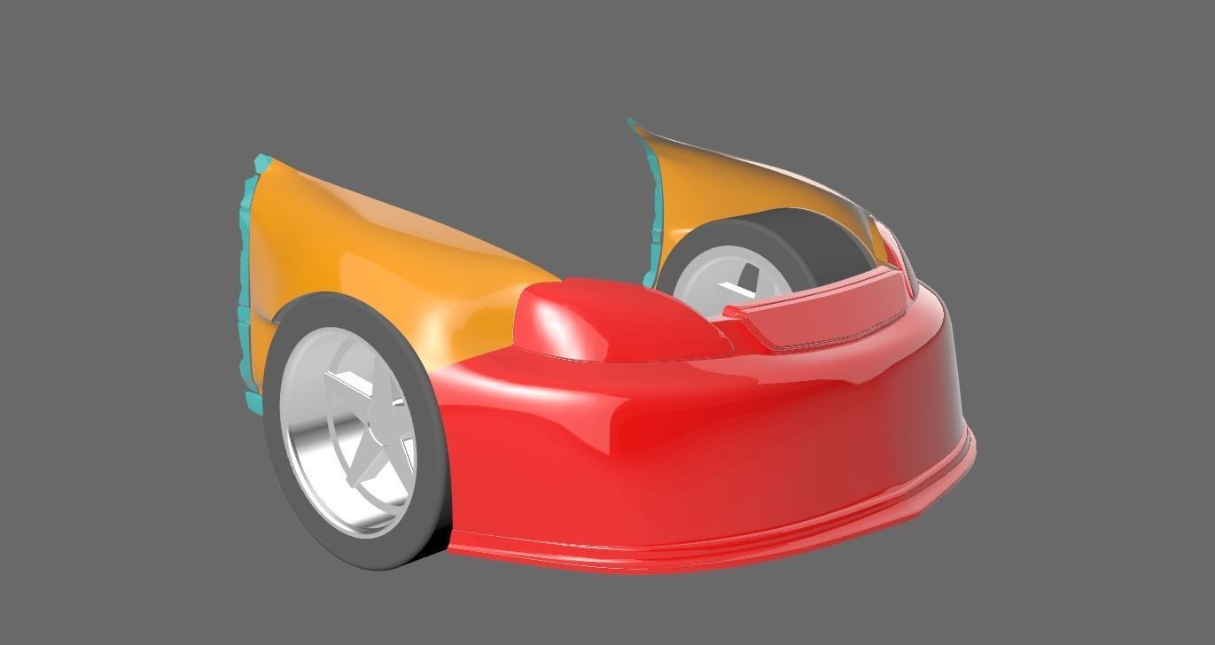 honda civic  front 3d scan 3D model_3