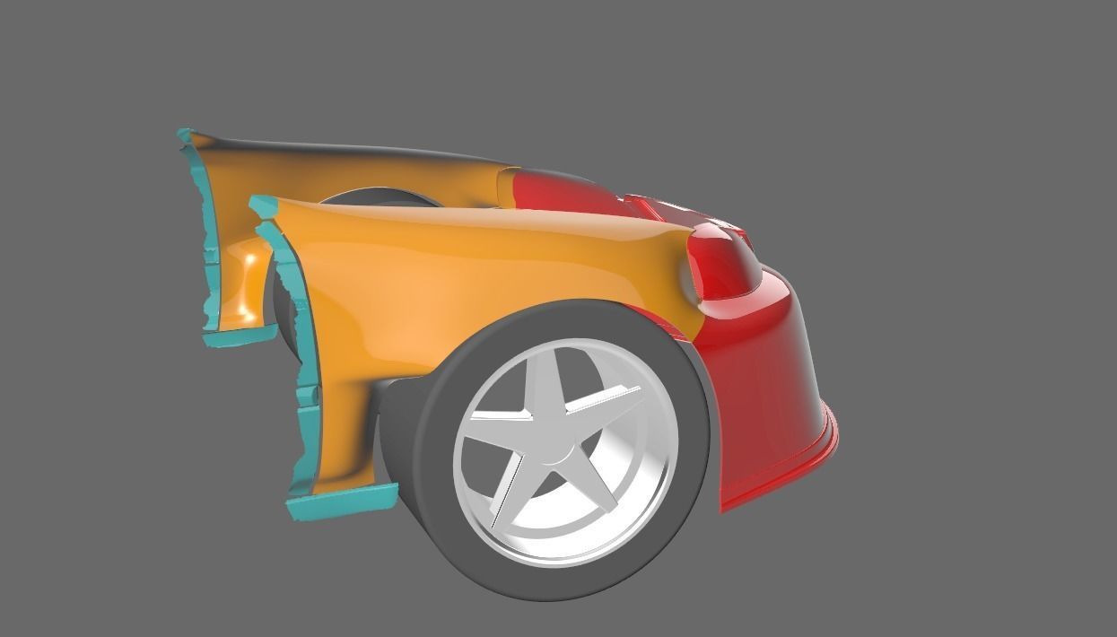 honda civic  front 3d scan 3D model_1