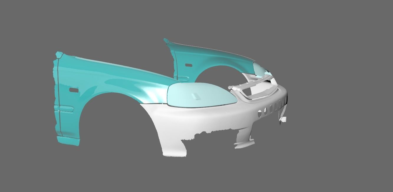 honda civic  front 3d scan 3D model_4