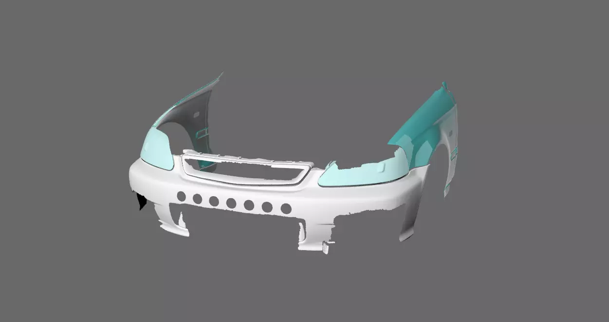 honda civic  front 3d scan 3D model_0