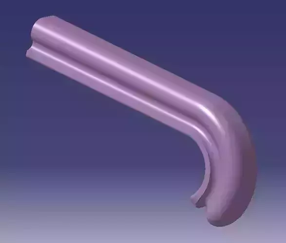 Stair handrail STL-file for CNC-mashine
