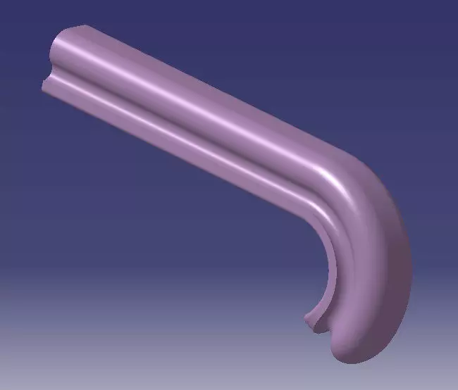 Stair handrail STL-file for CNC-mashine 3D print model